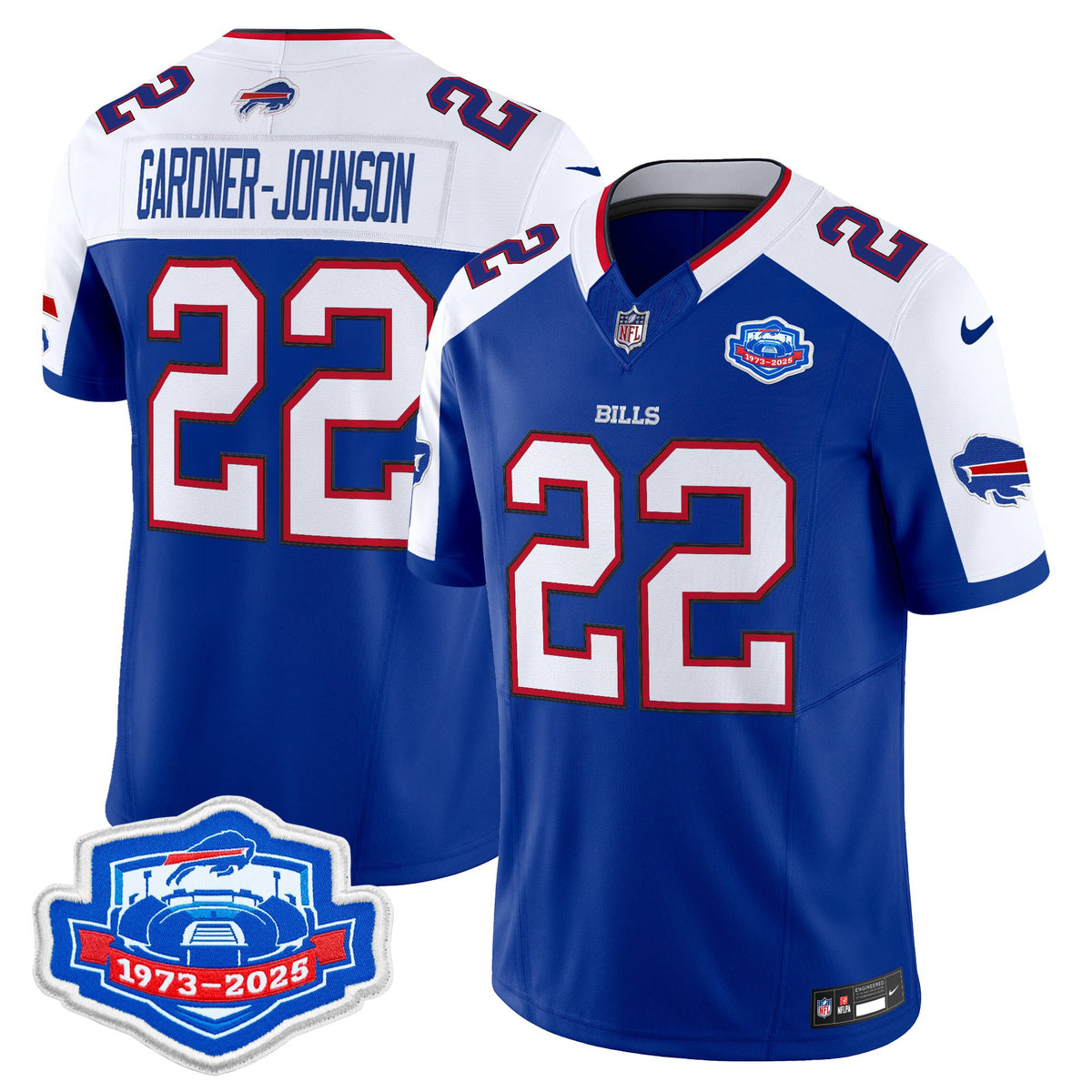 Men's Buffalo Bills 1973 - 2025 Farewell Season Patch Vapor Limited Jersey - All Stitched