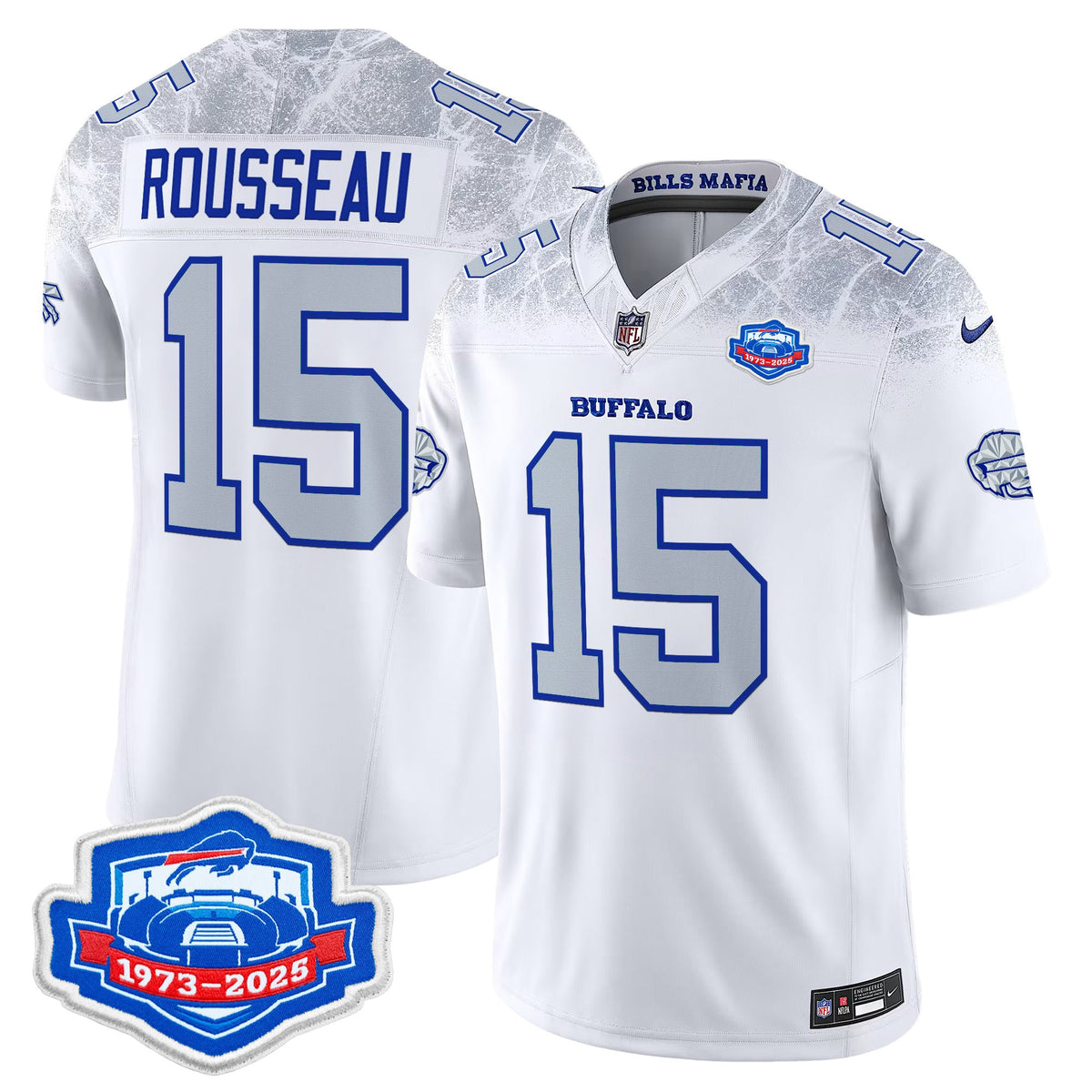 Men's Buffalo Bills 1973 - 2025 Farewell Season Patch Vapor Limited Jersey - All Stitched