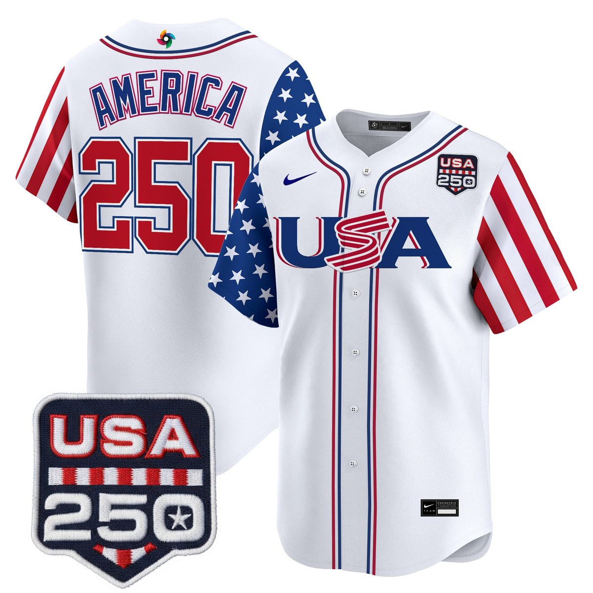 Men's Team USA World Baseball Classic "America250 Edition" Vapor Premier Limited Jersey - All Stitched