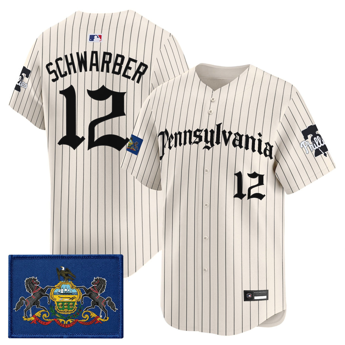 Men's Phillies 'Pennsylvania Gothic Edition' Vapor Premier Limited Jersey - All Stitched