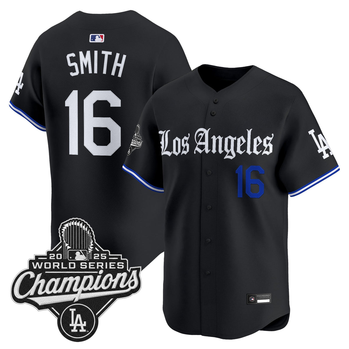 Los Angeles Dodgers "Gothic Edition" Vapor Premier Limited Jersey - All Stitched