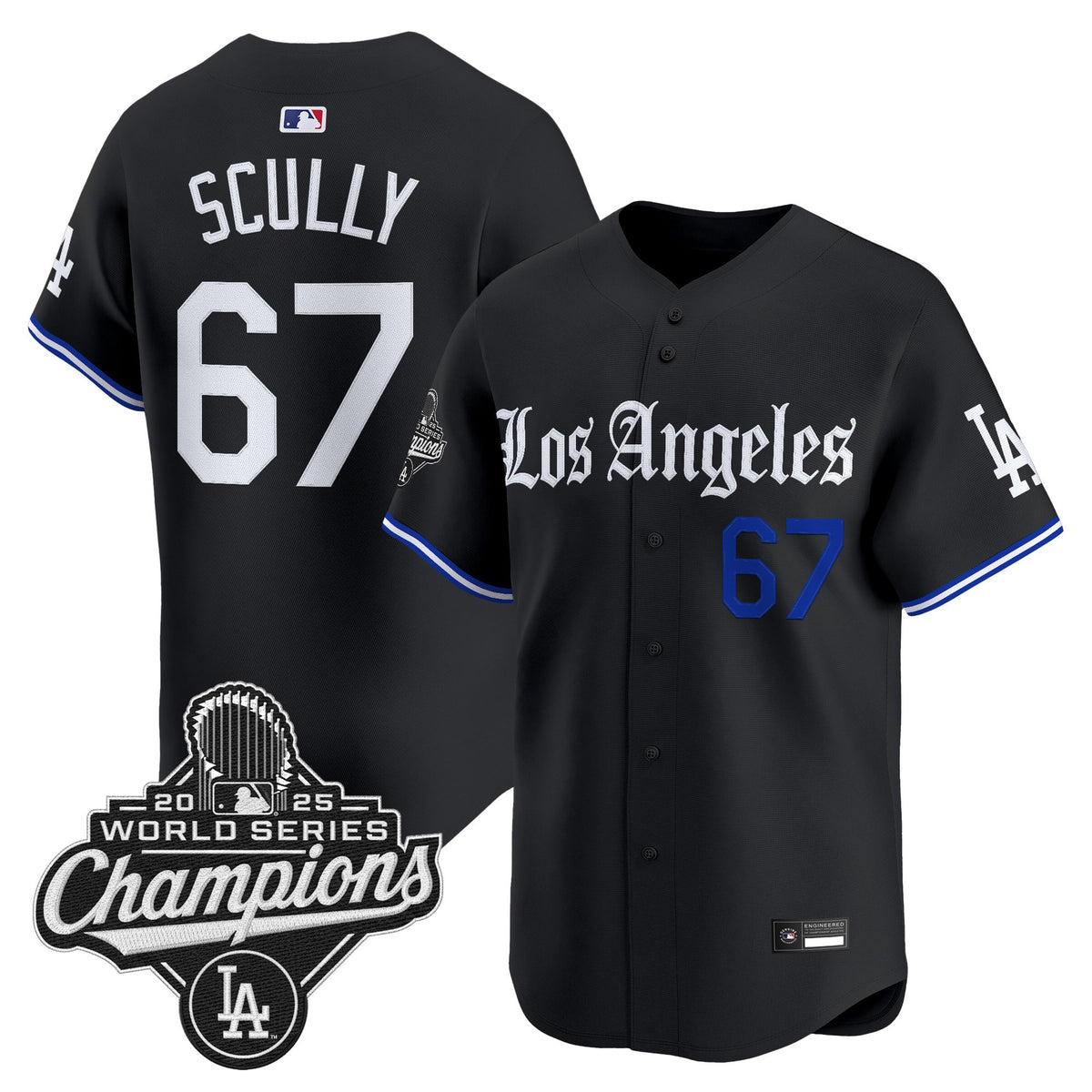 Los Angeles Dodgers "Gothic Edition" Vapor Premier Limited Jersey - All Stitched