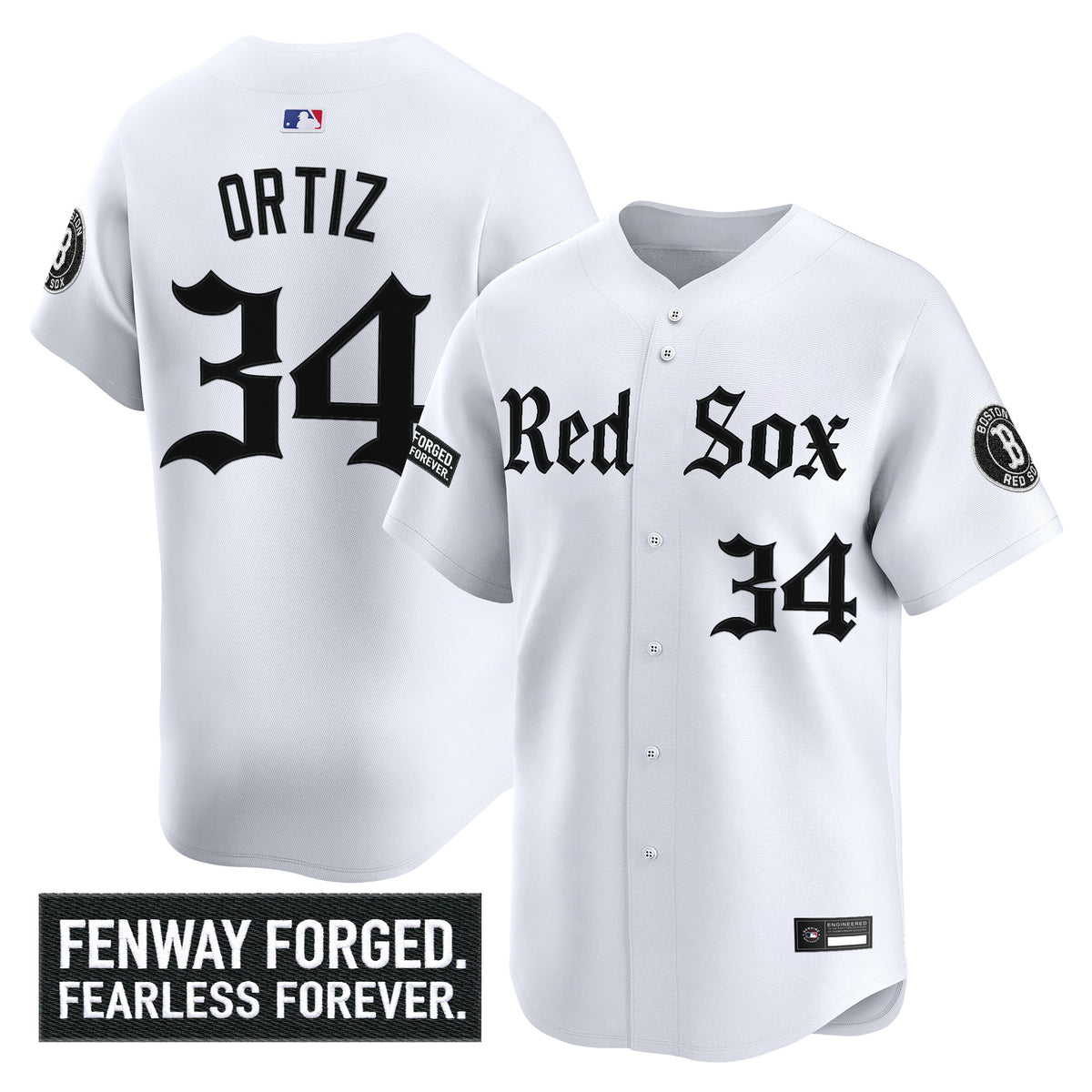Men's Boston Red Sox 'Gothic Edition' Vapor Premier Limited Jersey - All Stitched