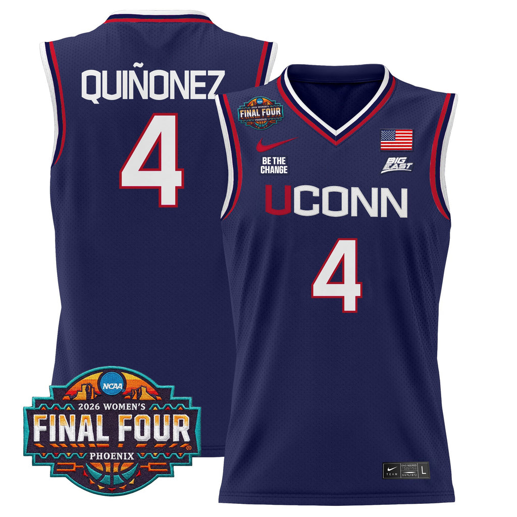 Men's Size - UConn Huskies 2026 Women's Tournament Final Four Basketball Jersey - All Stitched