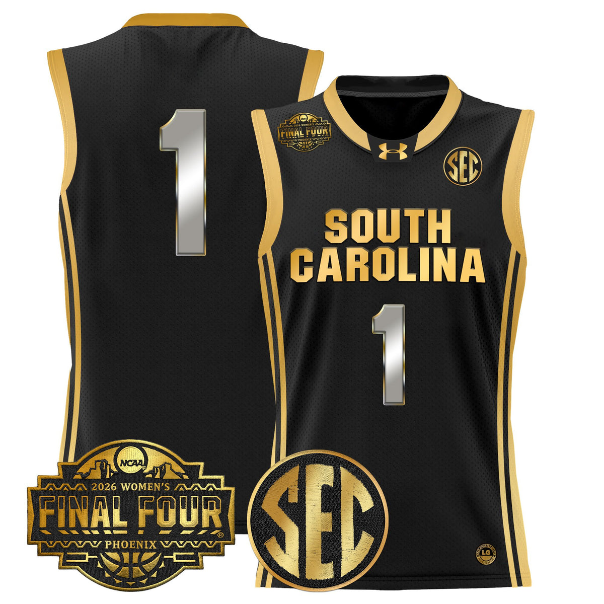 Men's Size South Carolina Gamecocks 2026 Women's Tournament Final Four Basketball Jersey - All Stitched