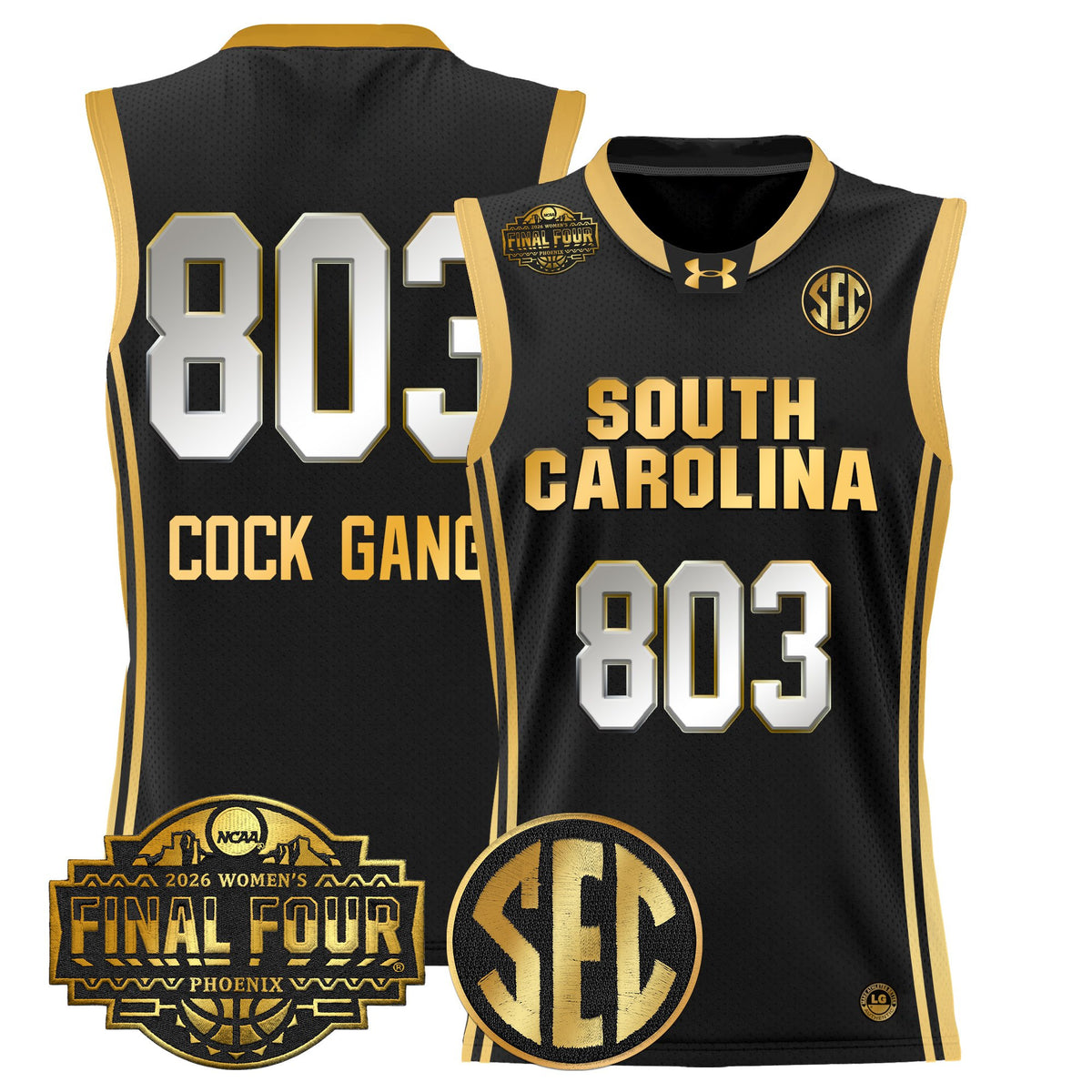 Men's Size South Carolina Gamecocks 2026 Women's Tournament Final Four Basketball Jersey - All Stitched