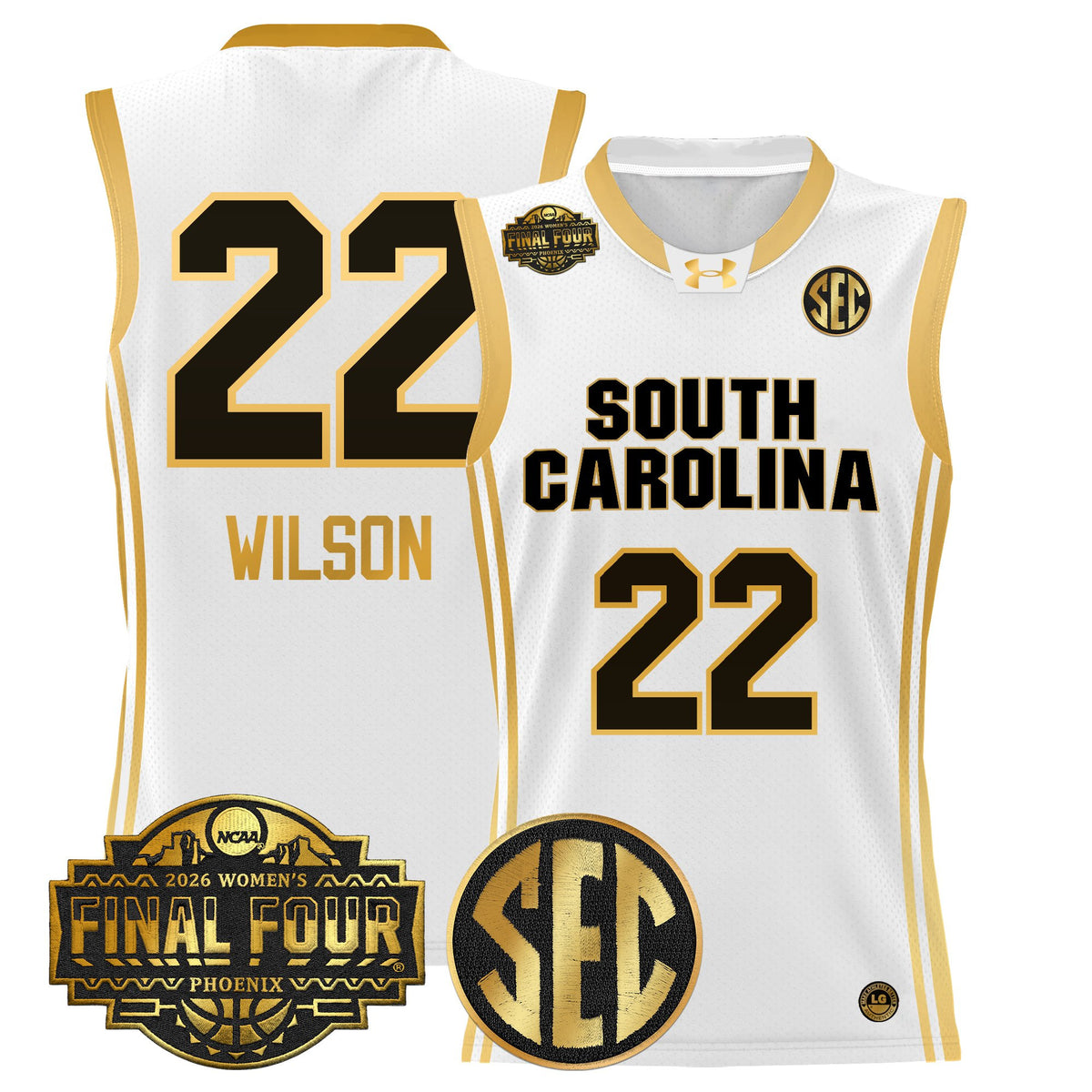 Men's Size South Carolina Gamecocks 2026 Women's Tournament Final Four Basketball Jersey - All Stitched
