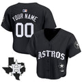 Women's Houston Astros 'Old English Edition' Crop Top Baseball Custom Jersey - All Stitched