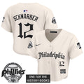Women's Phillies 'Retro Newspaper Edition' Crop Top Baseball Jersey - All Stitched