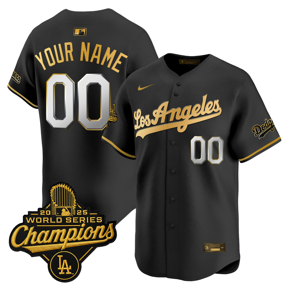 Dodgers 2026 Vapor Premier Limited Custom Jersey - World Series Champions Edition - All Stitched