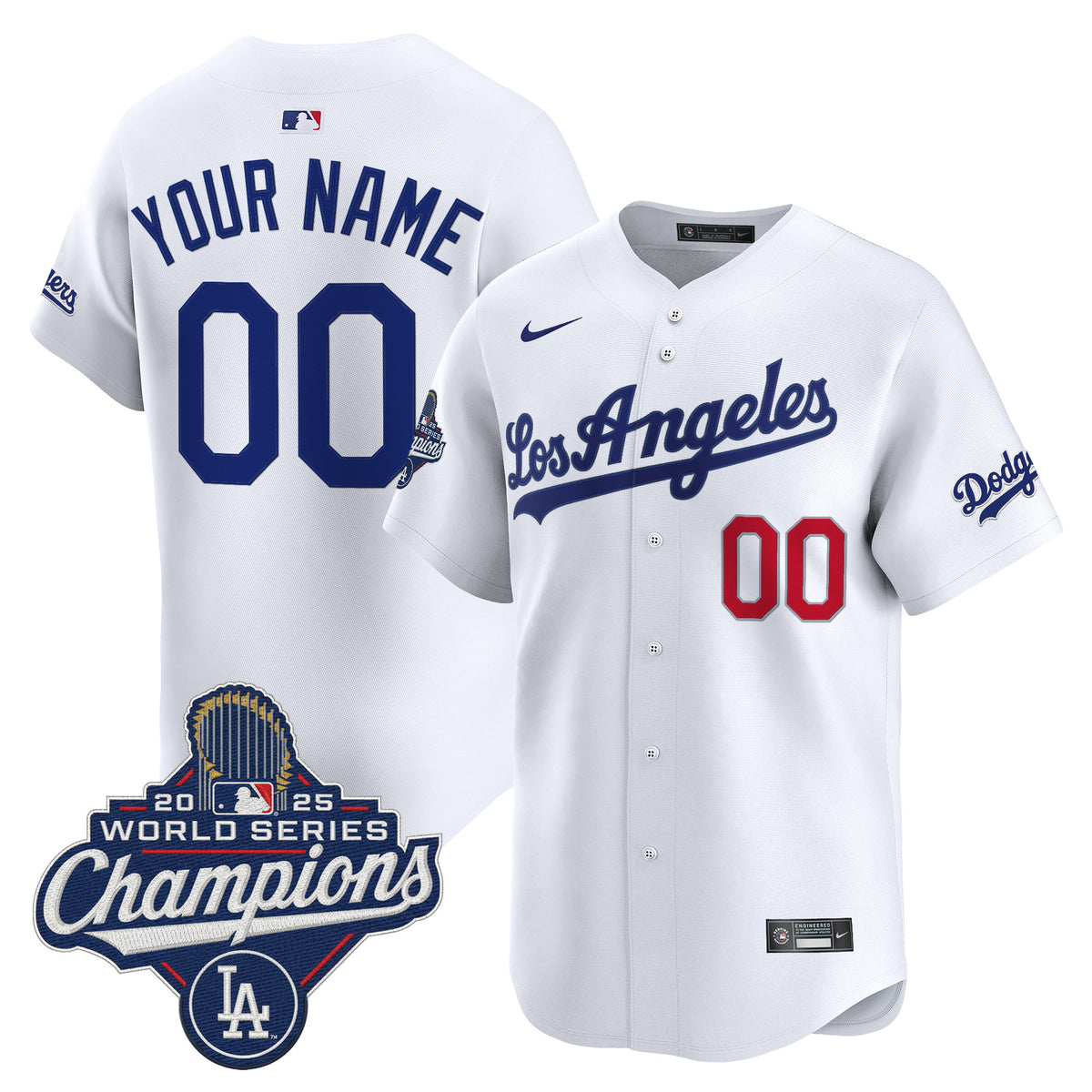 Dodgers 2026 Vapor Premier Limited Custom Jersey - World Series Champions Edition - All Stitched