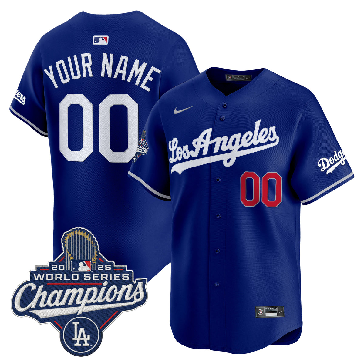 Dodgers 2026 Vapor Premier Limited Custom Jersey - World Series Champions Edition - All Stitched