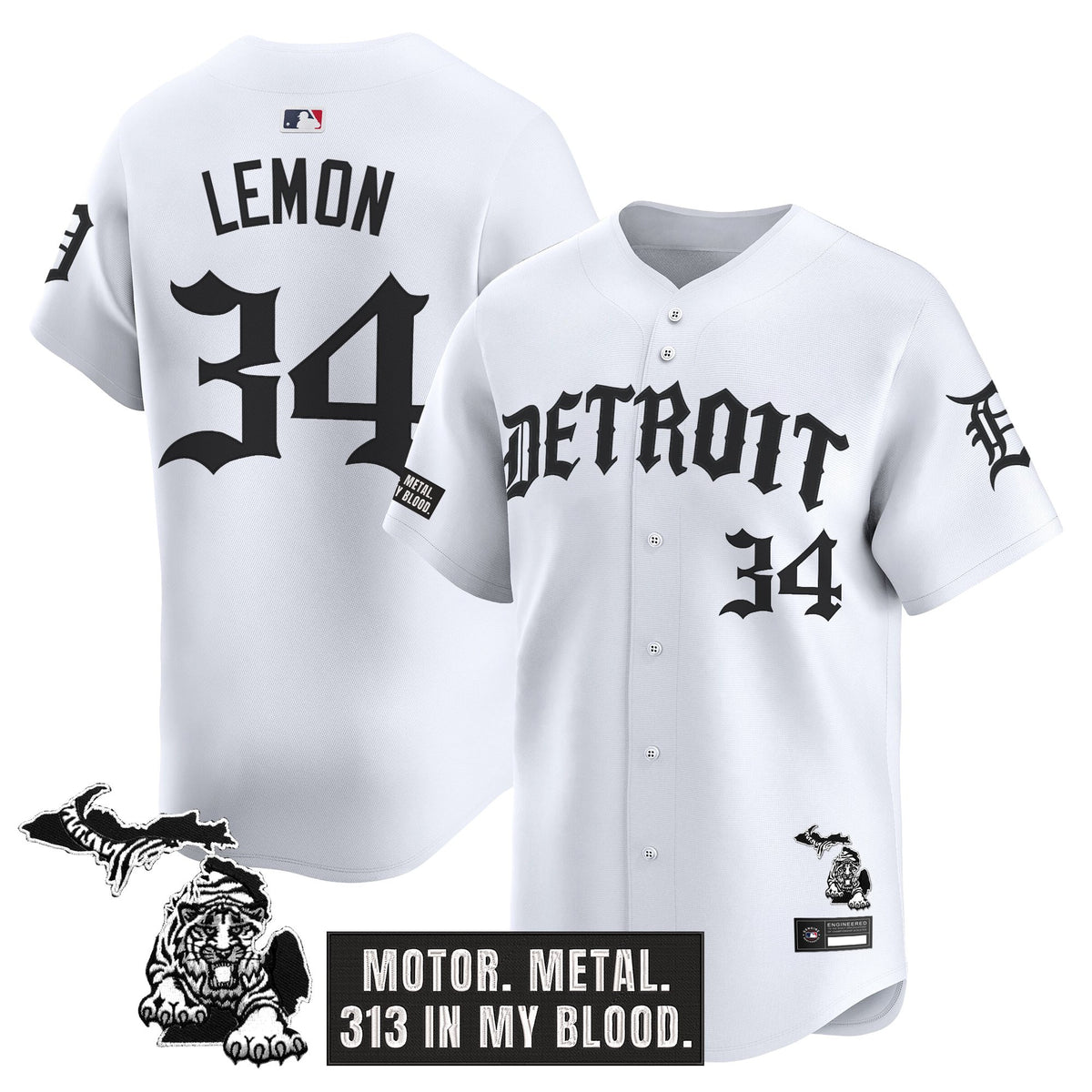 Men's Detroit Tigers 'Old English Edition' Vapor Premier Limited Jersey - All Stitched