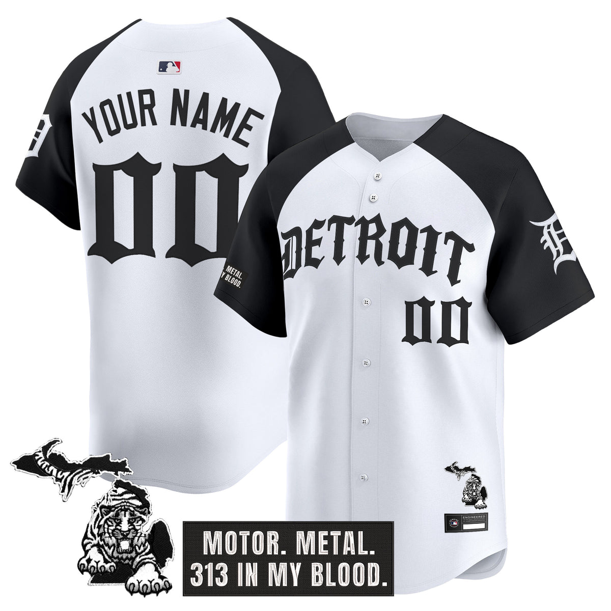 Detroit Tigers 'Old English Edition' Vapor Premier Limited Custom Jersey - All Stitched