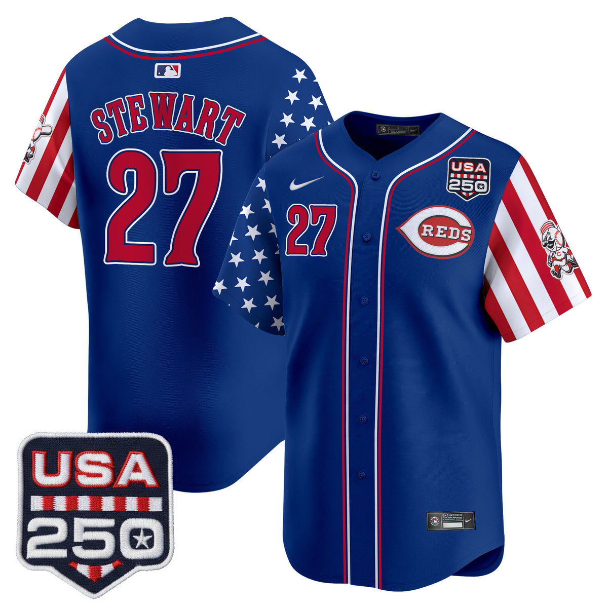 Men's Cincinnati Reds "America250 Edition" Vapor Premier Limited Jersey - All Stitched
