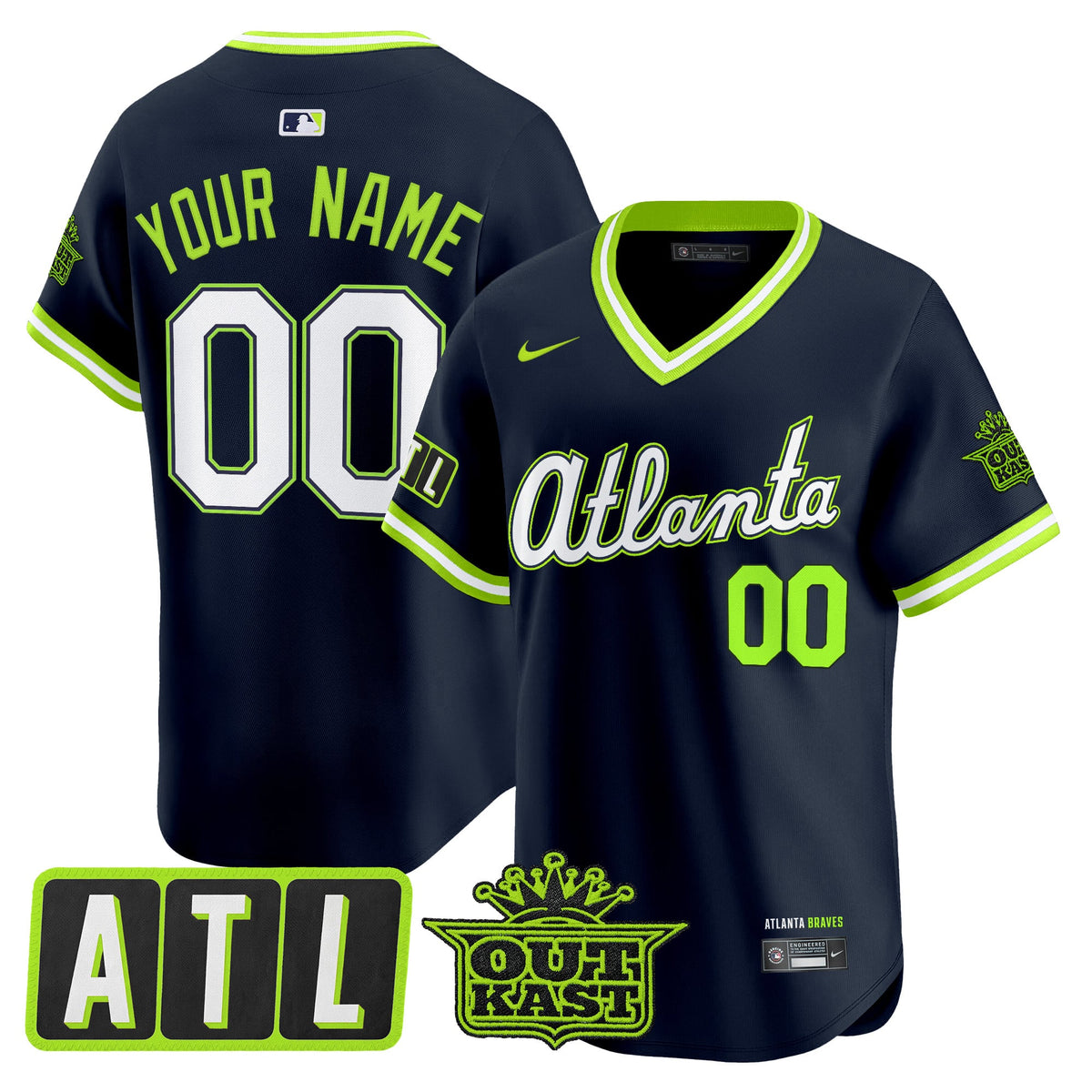Atlanta Braves 2026 City Connect x Outkast Vapor Premier Limited Custom Jersey - All Stitched
