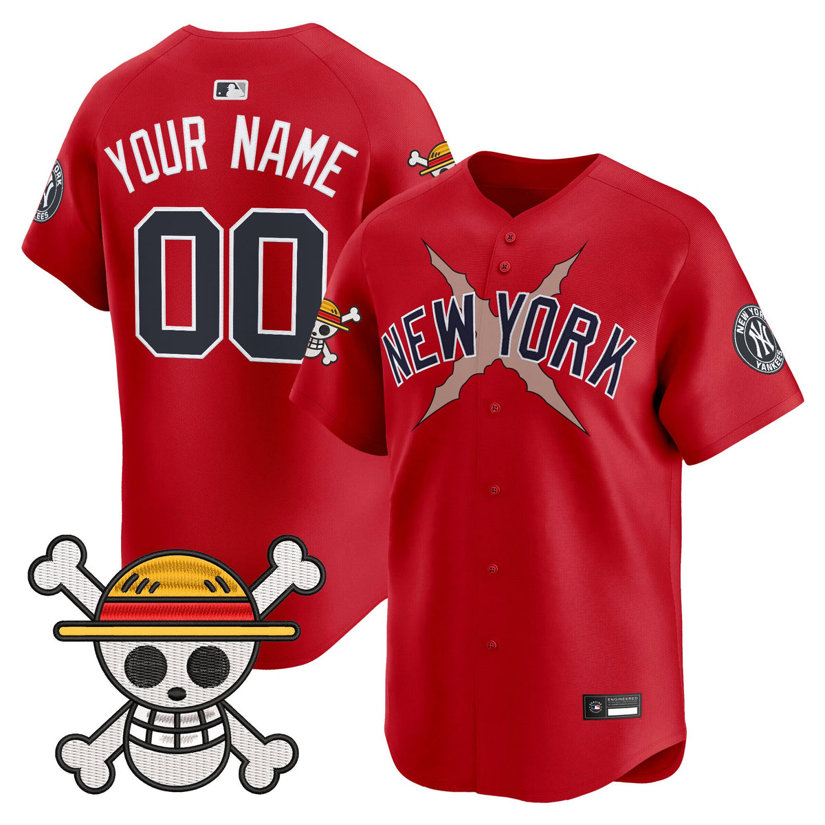 New York Yankees x One Piece Vapor Premier Limited Custom Jersey - Stitched