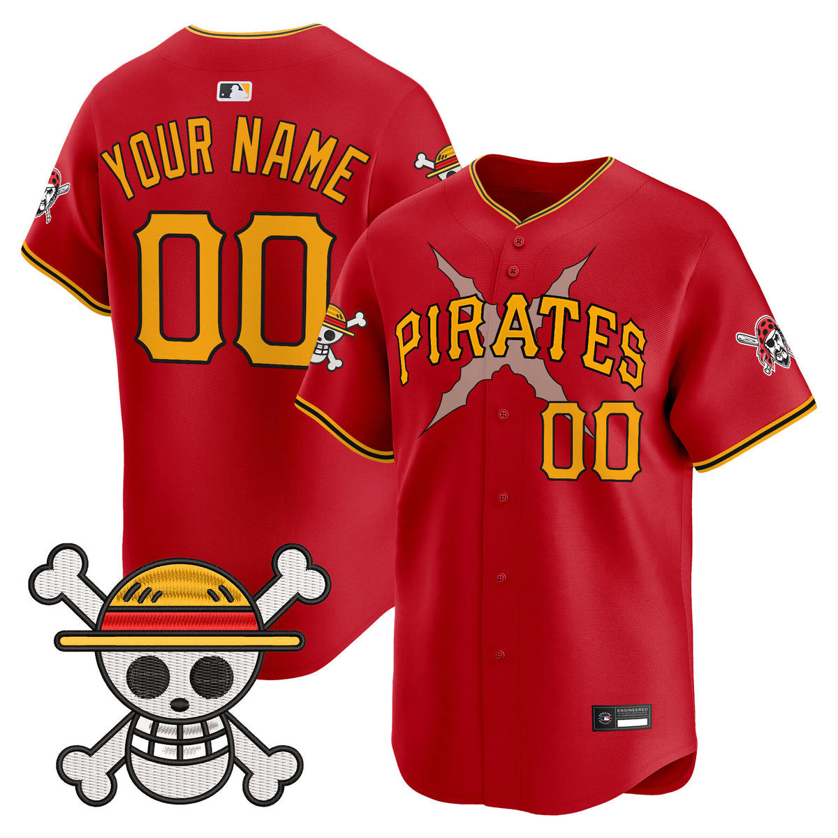 Pittsburgh Pirates x One Piece Vapor Premier Limited Custom Jersey - Stitched