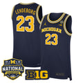 Men's Michigan Wolverines 2026 National Champions Patch Basketball Jersey - All Stitched