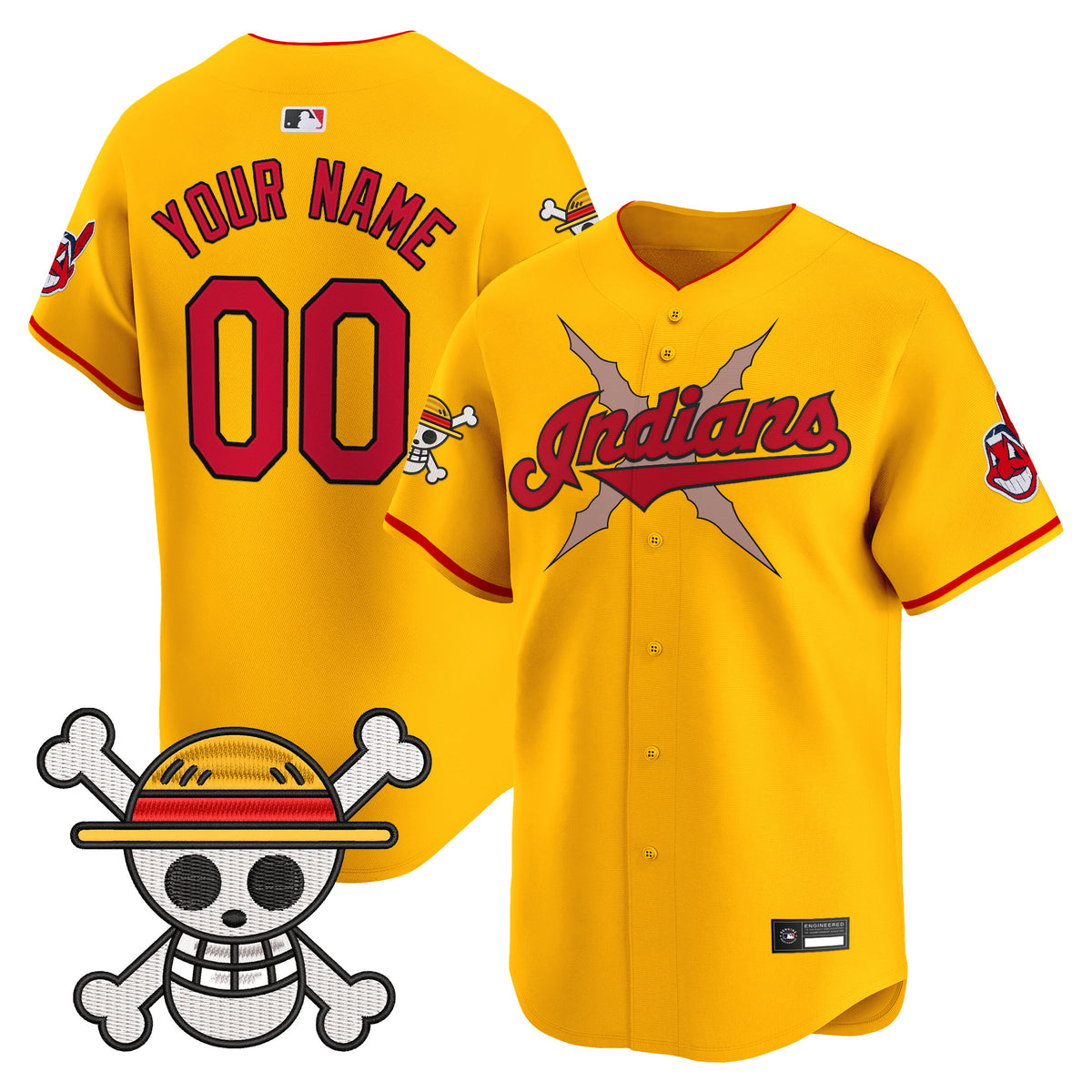 Cleveland Indians x One Piece Vapor Premier Limited Custom Jersey - Stitched