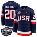 Willie Earl USA 4 Nations Face-Off Discoverey Patch Premium Jersey - All Stitched