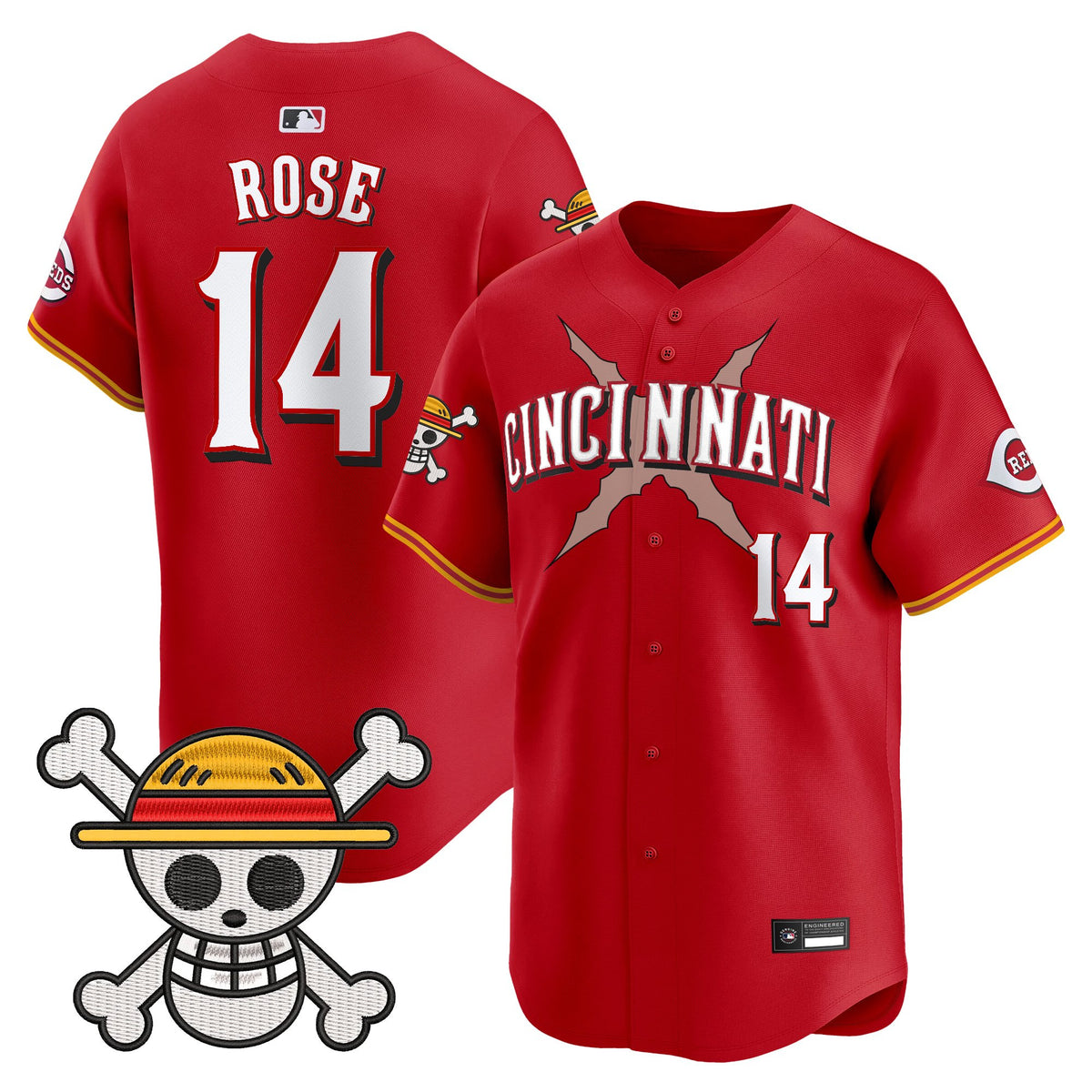 Men's Cincinnati Reds x One Piece Vapor Premier Limited Jersey - Stitched