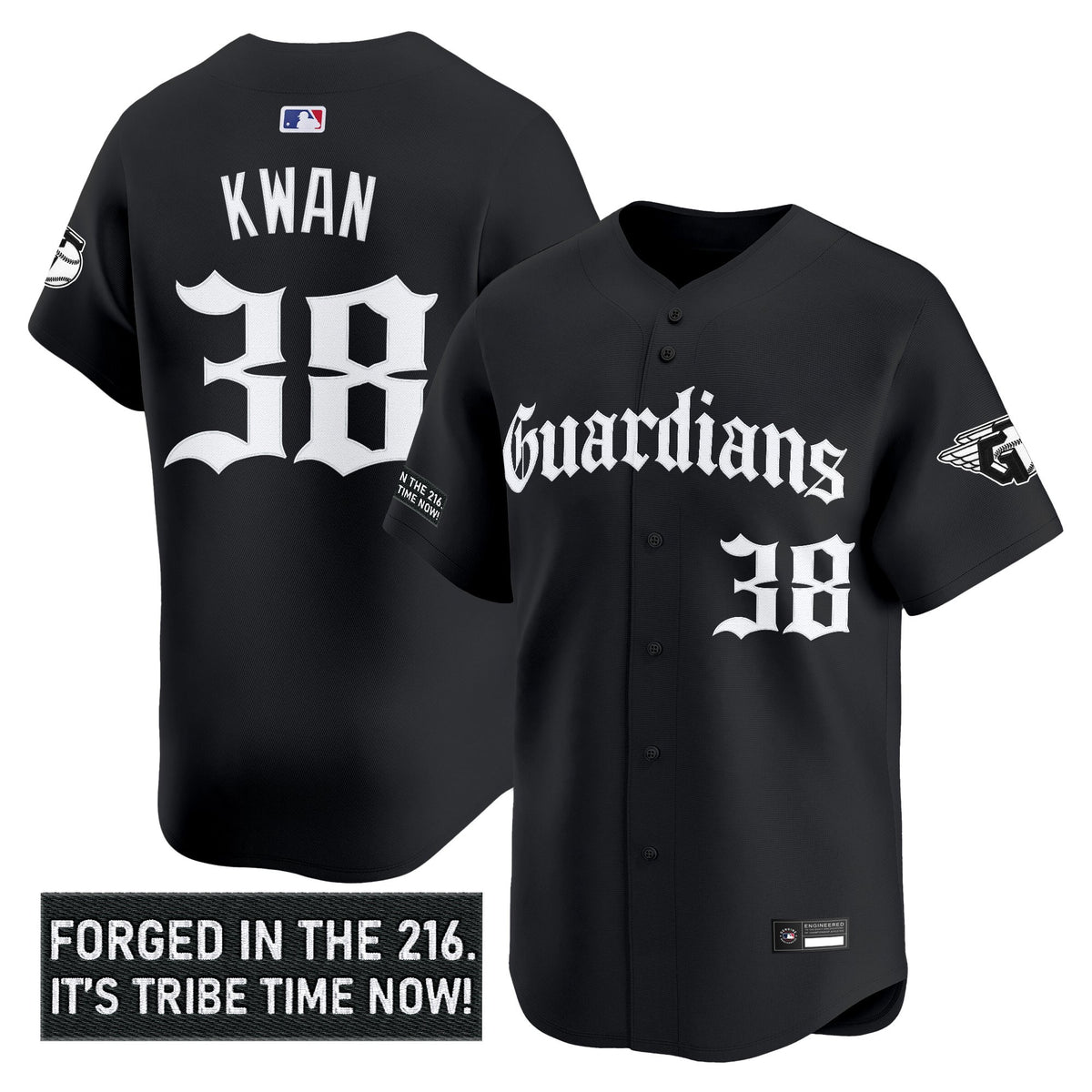 Men's Cleveland Guardians 'Gothic Iron Edition' Vapor Premier Limited Jersey - All Stitched