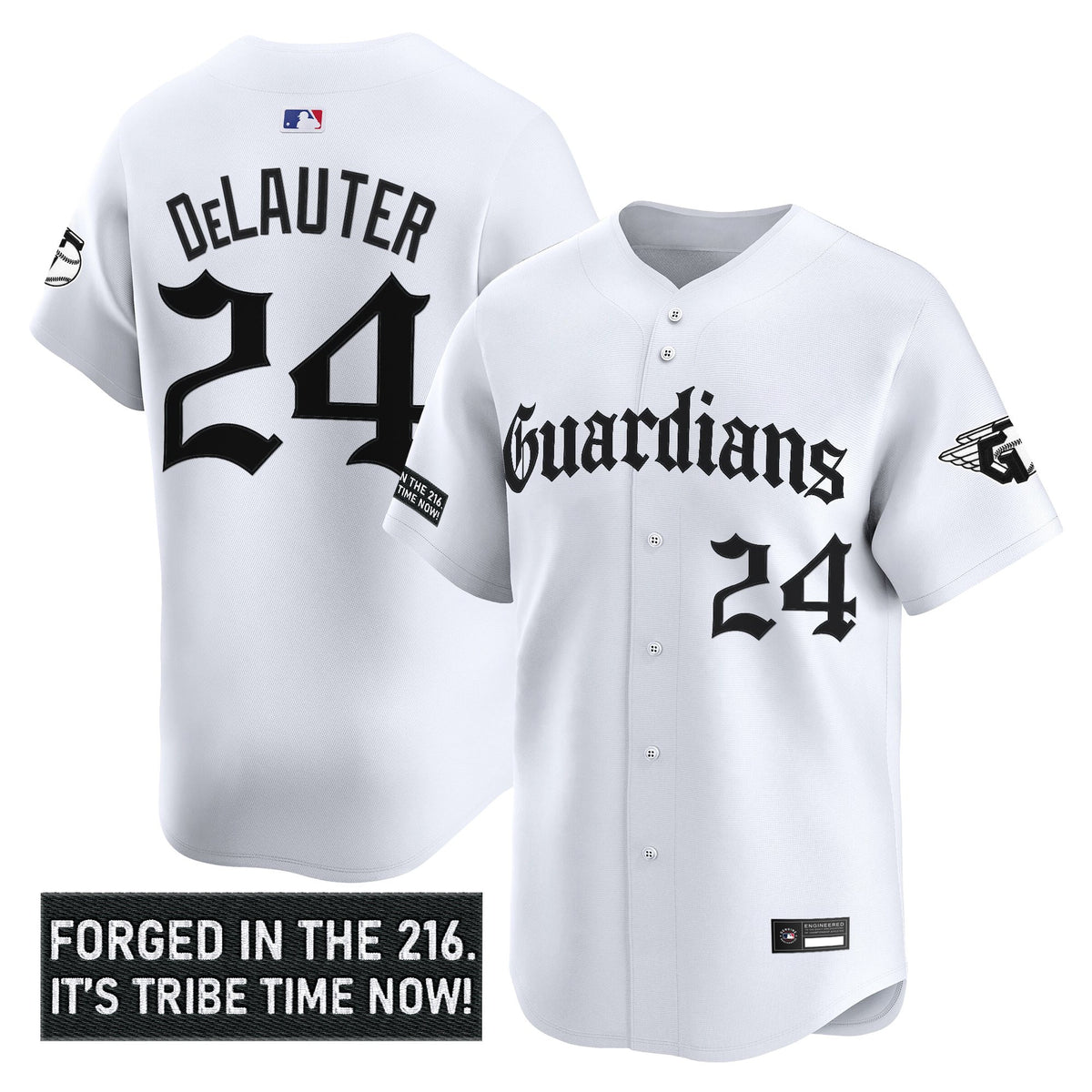 Men's Cleveland Guardians 'Gothic Iron Edition' Vapor Premier Limited Jersey - All Stitched