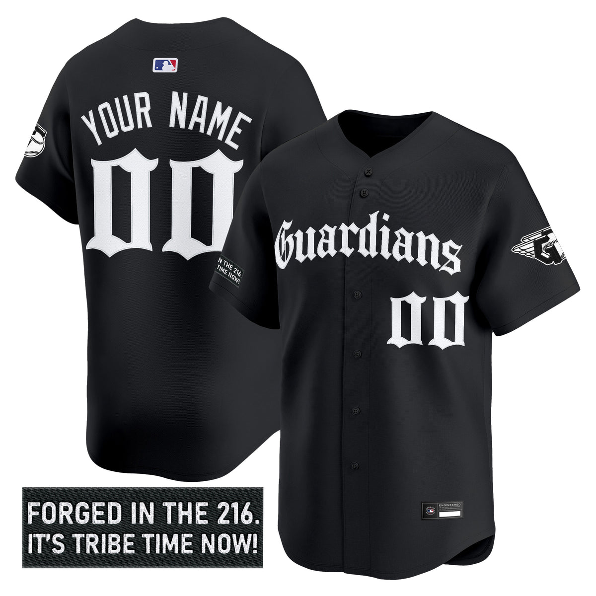 Cleveland Guardians 'Gothic Iron Edition' Vapor Premier Limited Custom Jersey - All Stitched