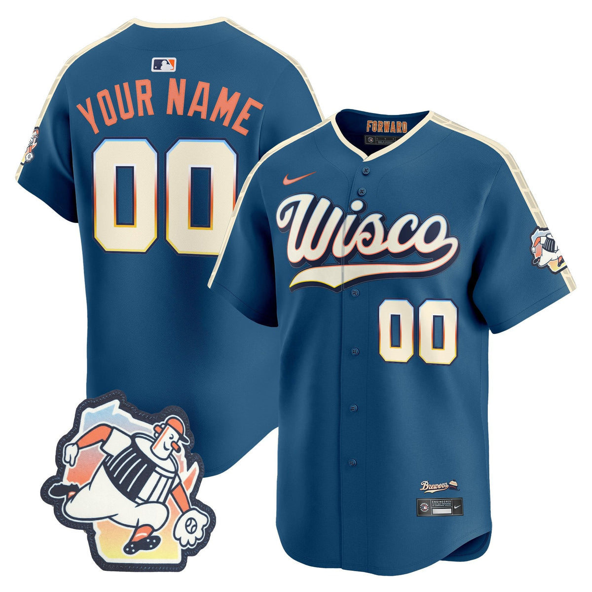 Milwaukee Brewers 2026 City Connect Vapor Premier Limited Custom Jersey - All Stitched