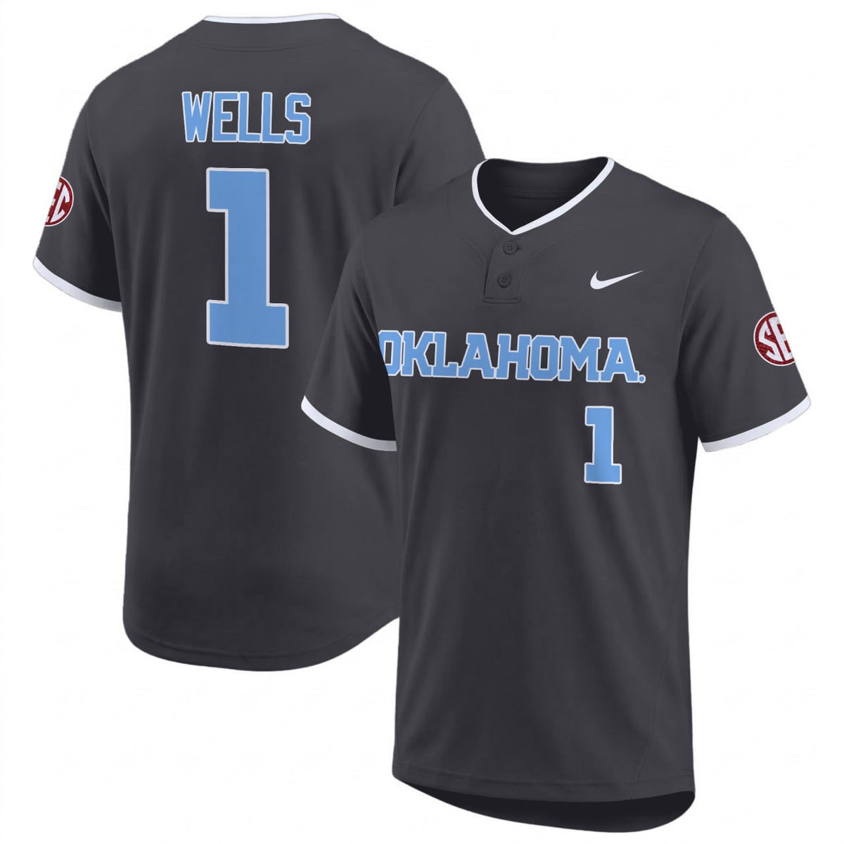 Wells Oklahoma Sooners Softball Jersey - All Stitched