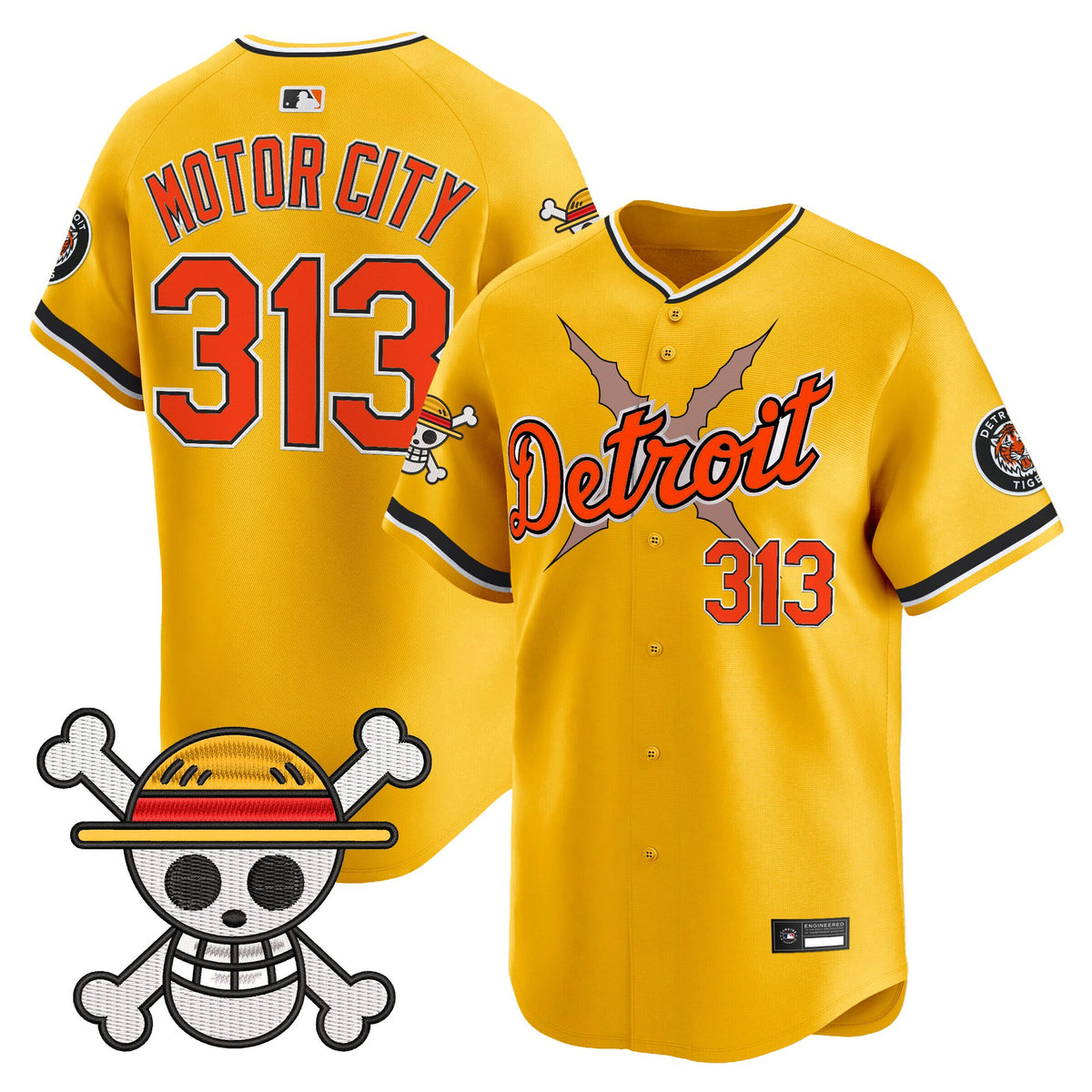 Men's Detroit Tigers x One Piece Vapor Premier Limited Jersey - Stitched