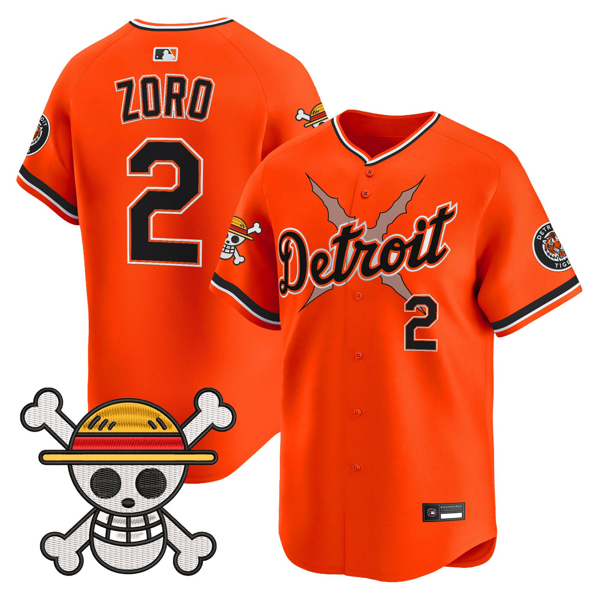 Men's Detroit Tigers x One Piece Vapor Premier Limited Jersey - Stitched