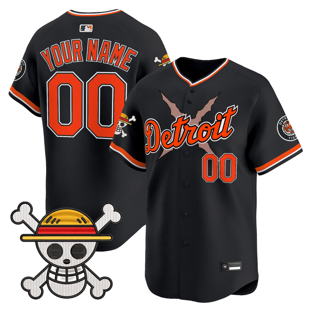 Detroit Tigers x One Piece Vapor Premier Limited Custom Jersey - Stitched