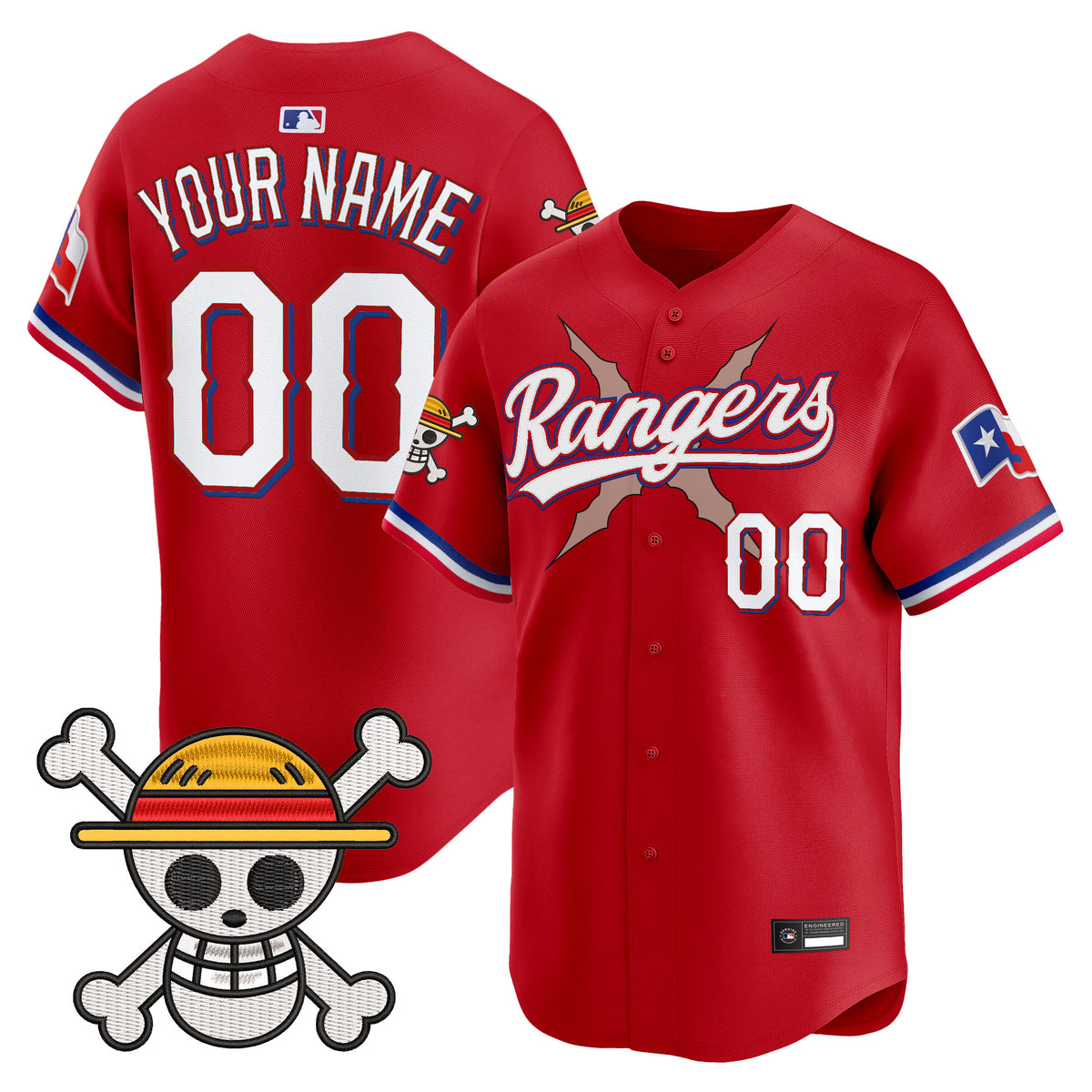 Texas Rangers x One Piece Vapor Premier Limited Custom Jersey - Stitched