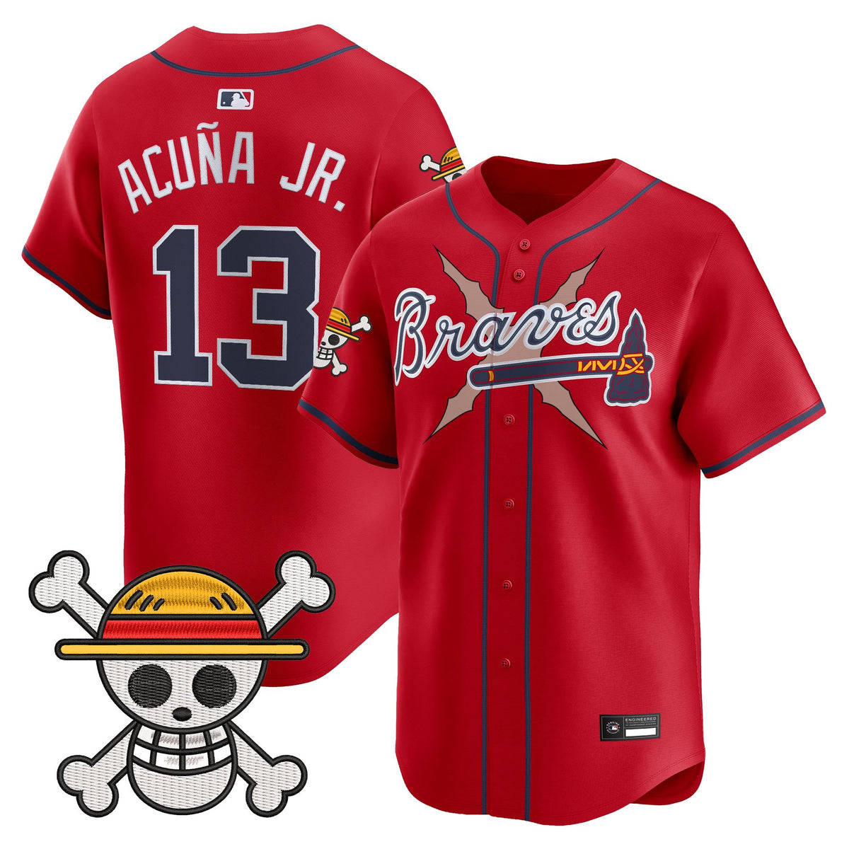 Men's Atlanta Braves x One Piece Vapor Premier Limited Jersey - Stitched