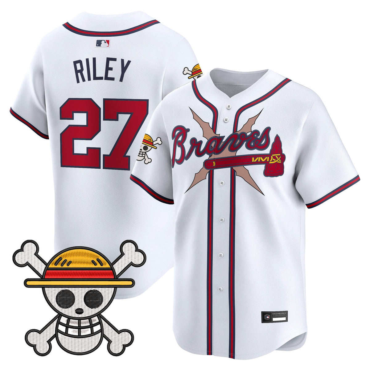 Men's Atlanta Braves x One Piece Vapor Premier Limited Jersey - Stitched