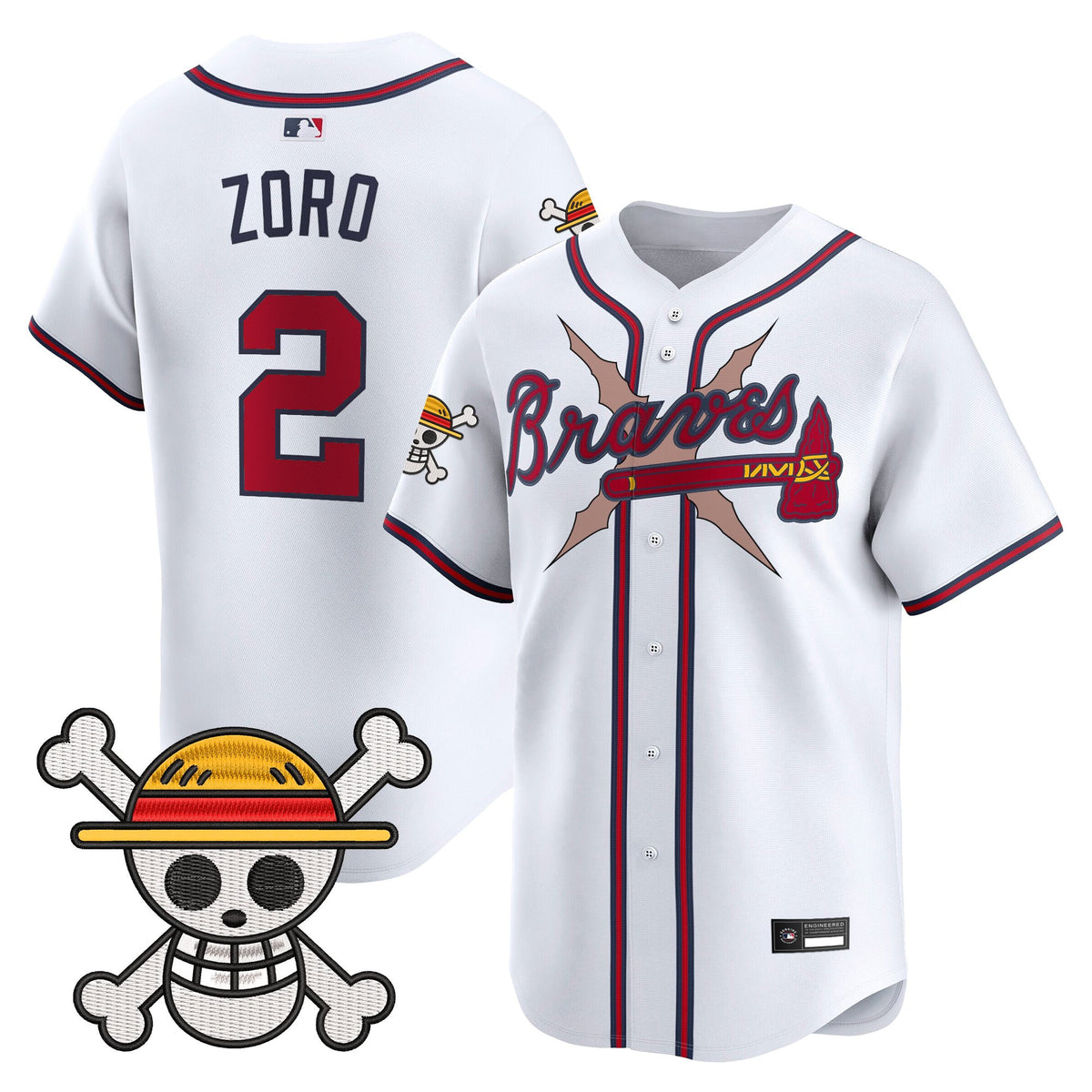 Men's Atlanta Braves x One Piece Vapor Premier Limited Jersey - Stitched