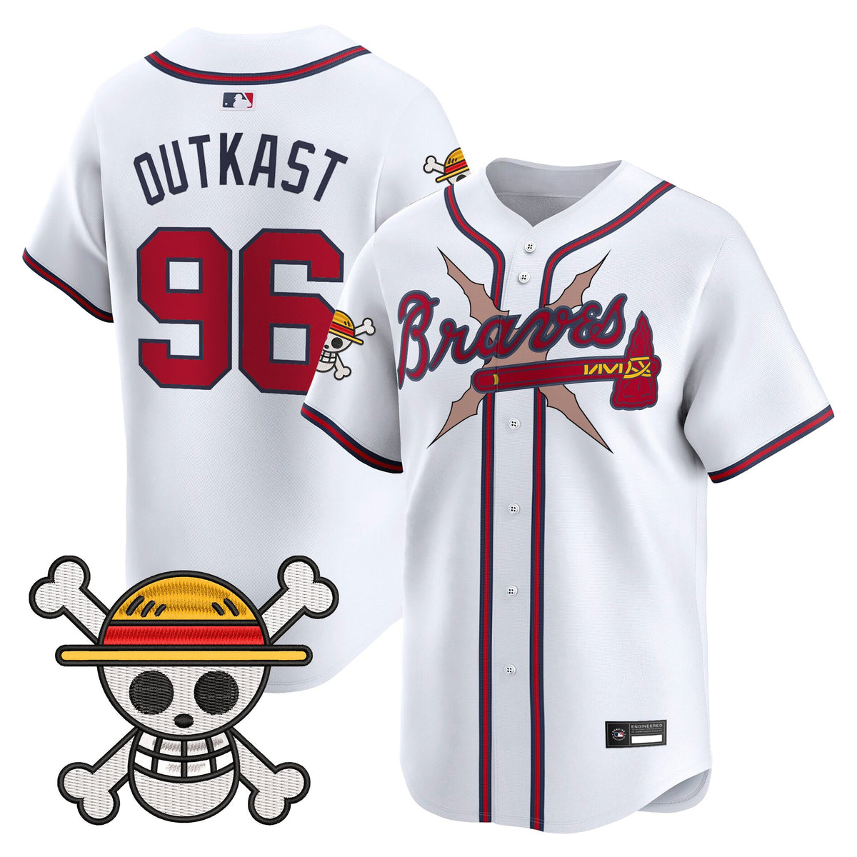 Men's Atlanta Braves x One Piece Vapor Premier Limited Jersey - Stitched
