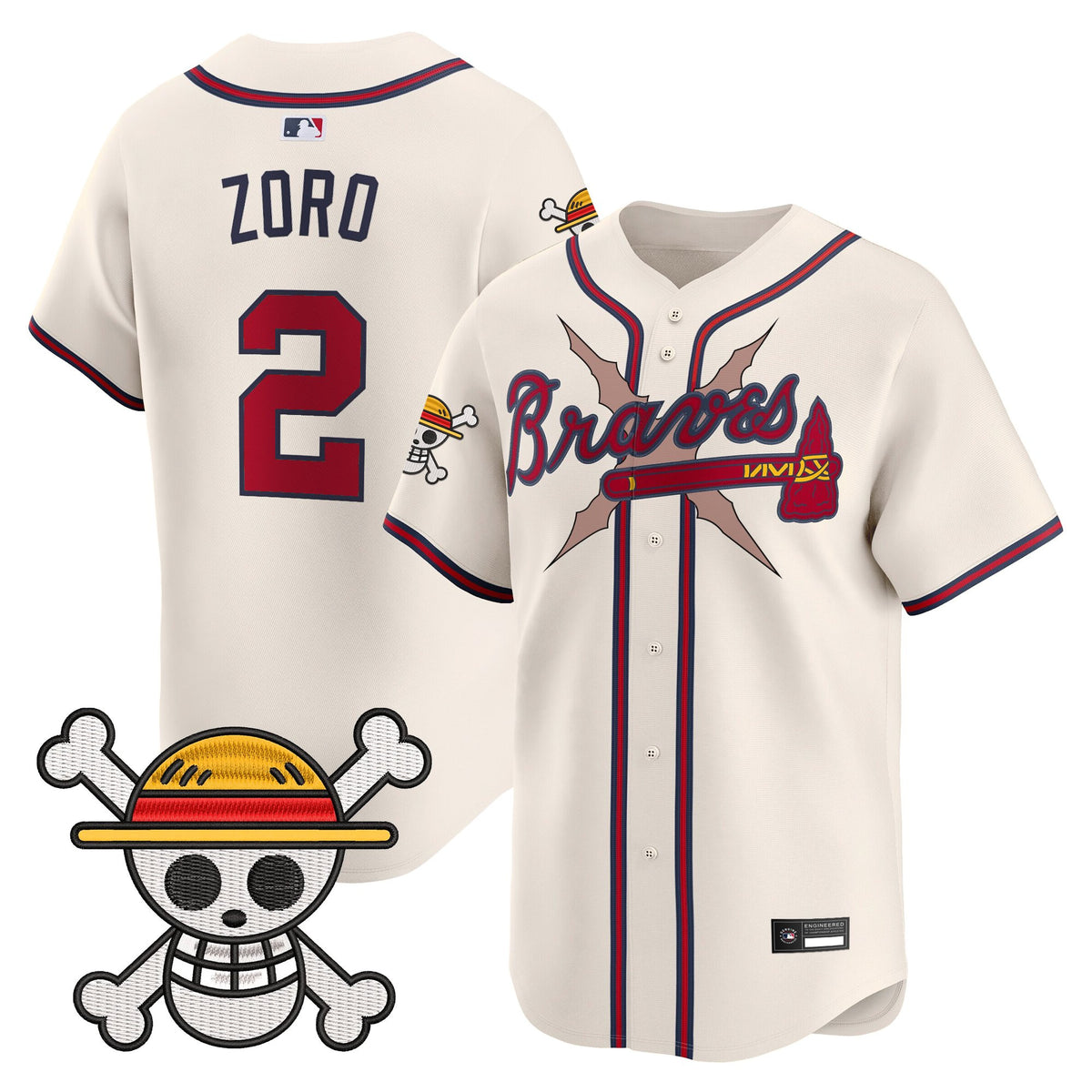 Men's Atlanta Braves x One Piece Vapor Premier Limited Jersey - Stitched