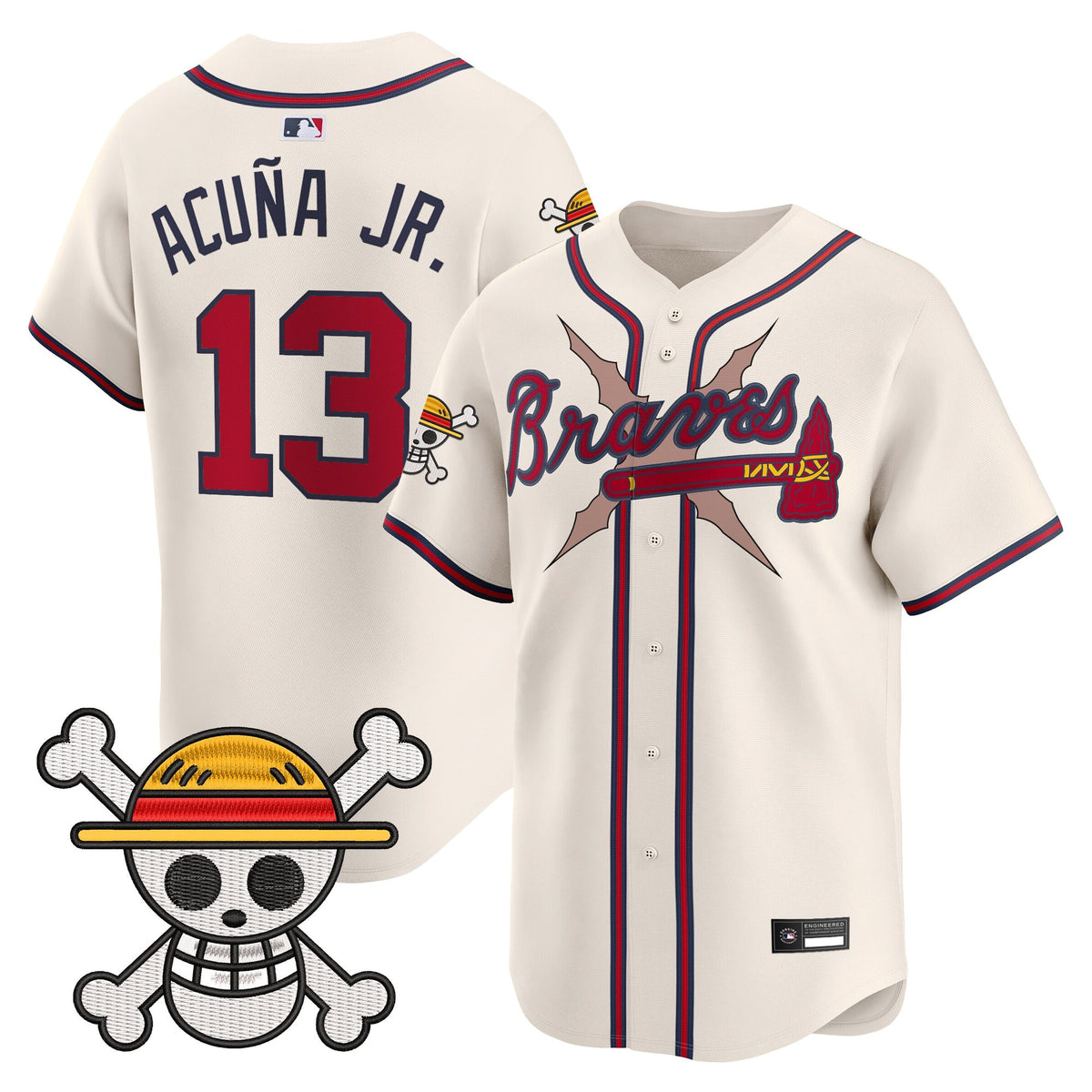 Men's Atlanta Braves x One Piece Vapor Premier Limited Jersey - Stitched