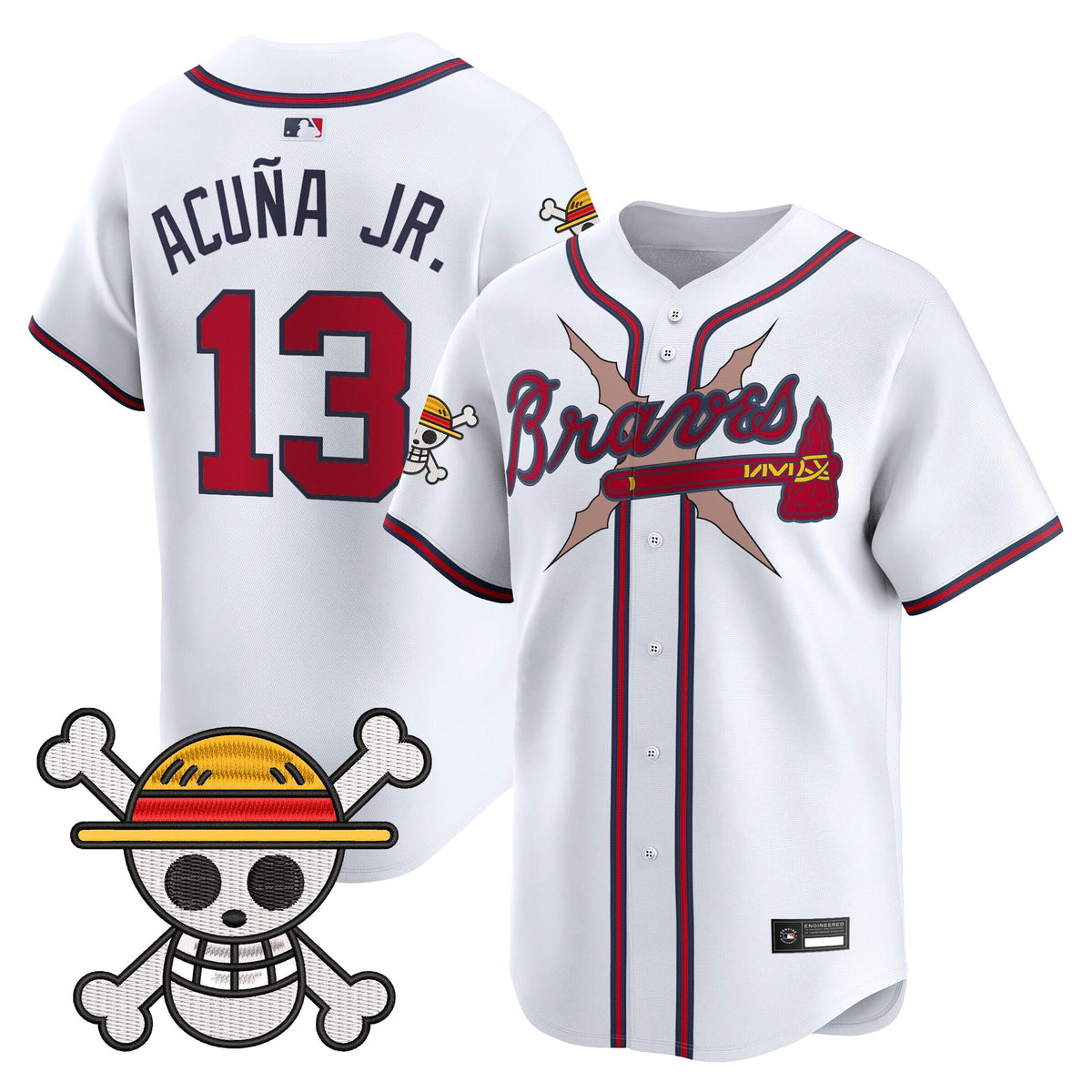 Men's Atlanta Braves x One Piece Vapor Premier Limited Jersey - Stitched