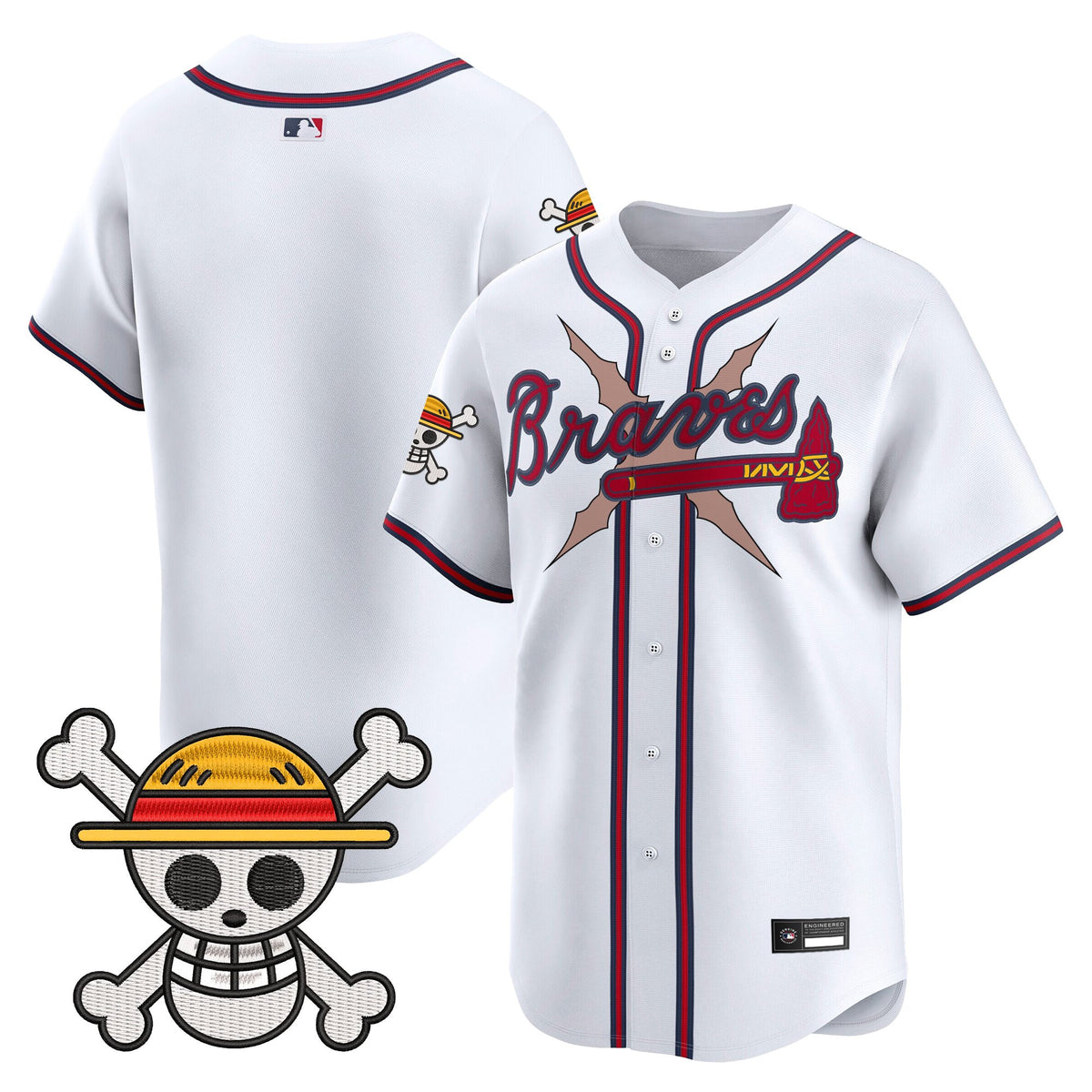 Men's Atlanta Braves x One Piece Vapor Premier Limited Jersey - Stitched