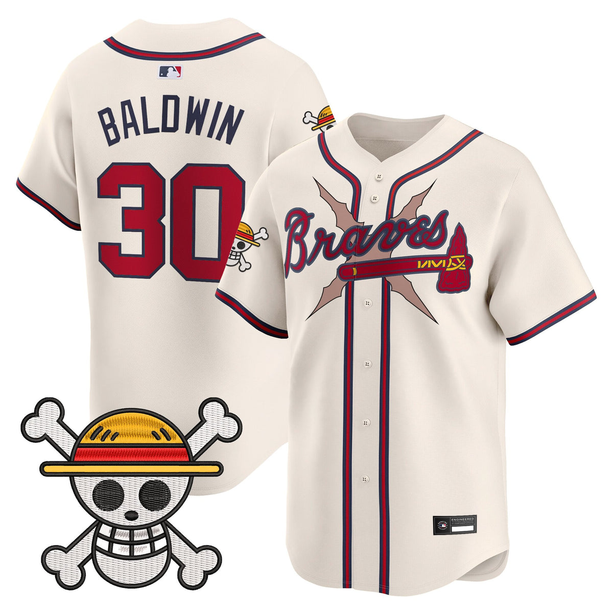 Men's Atlanta Braves x One Piece Vapor Premier Limited Jersey - Stitched