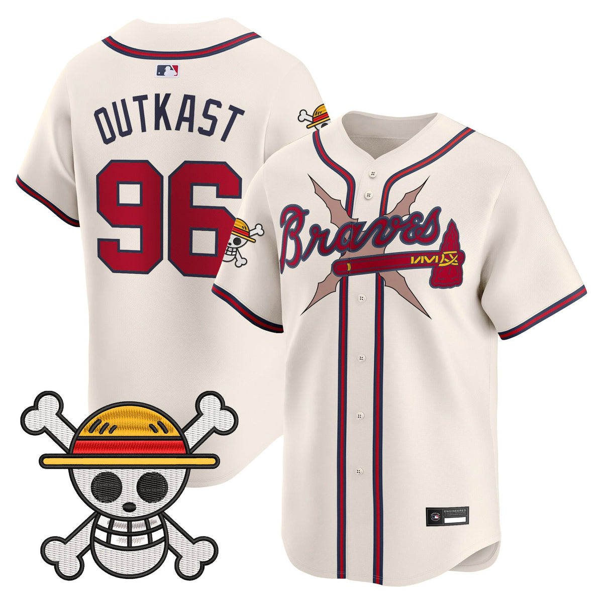 Men's Atlanta Braves x One Piece Vapor Premier Limited Jersey - Stitched