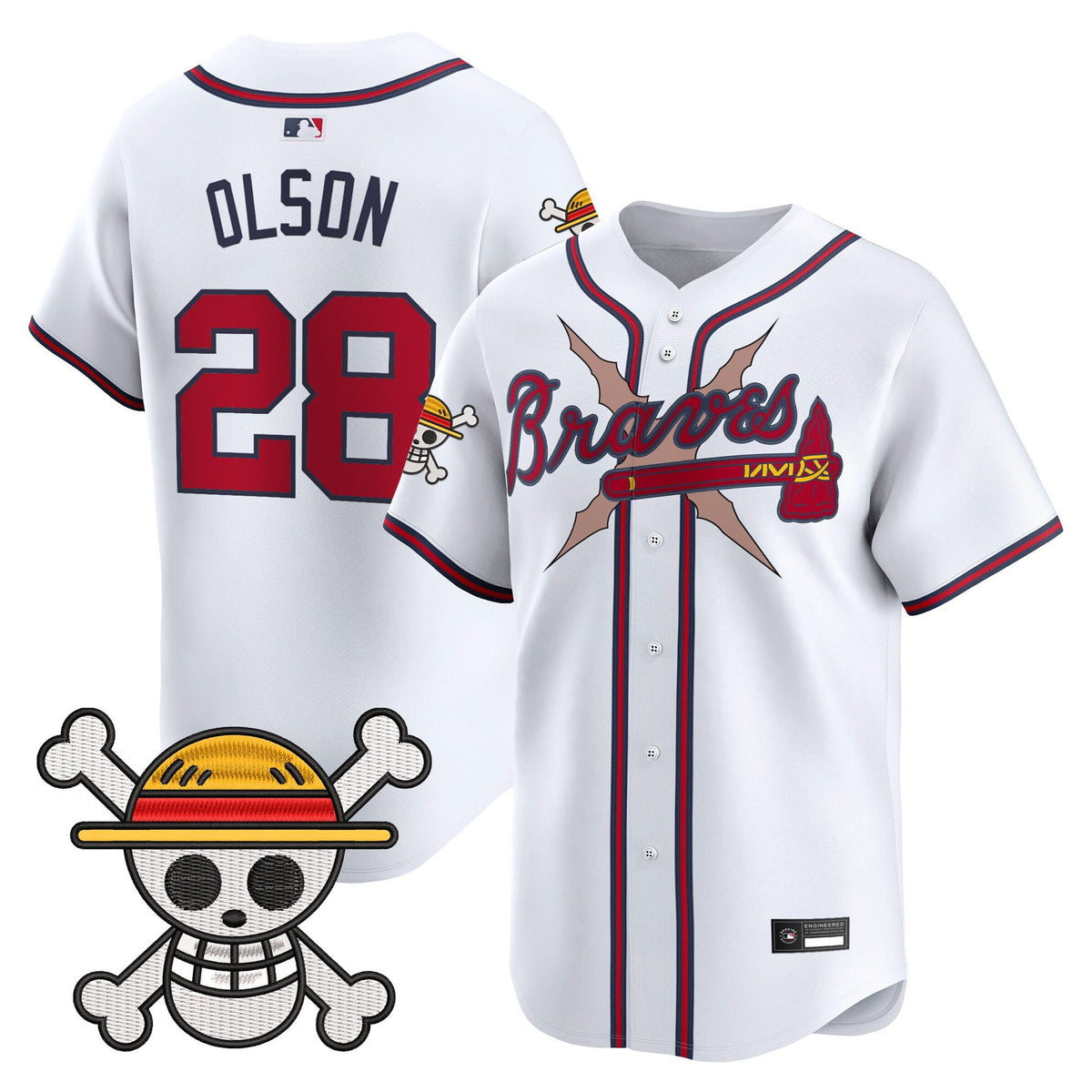 Men's Atlanta Braves x One Piece Vapor Premier Limited Jersey - Stitched