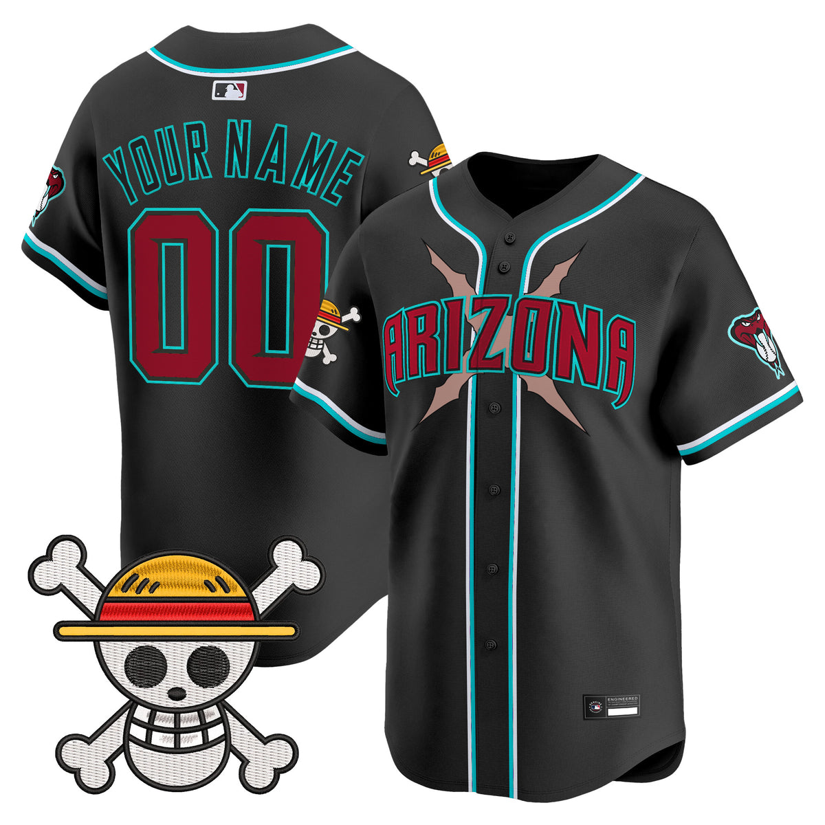Diamondbacks x One Piece Vapor Premier Limited Custom Jersey - Stitched