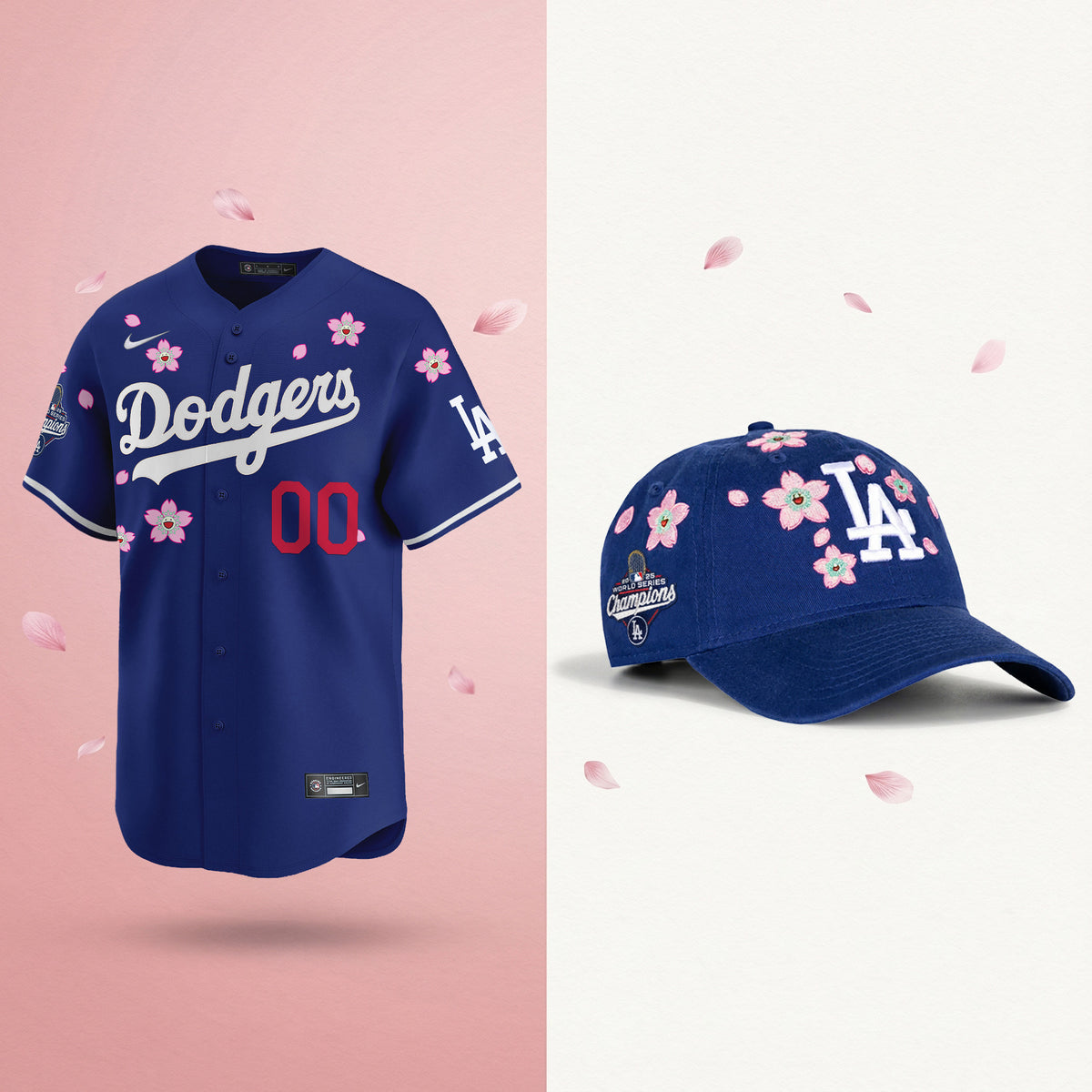 Dodgers 2025 Champions Tokyo Series Bundle – Custom Jersey & Strapback Hat - Stitched