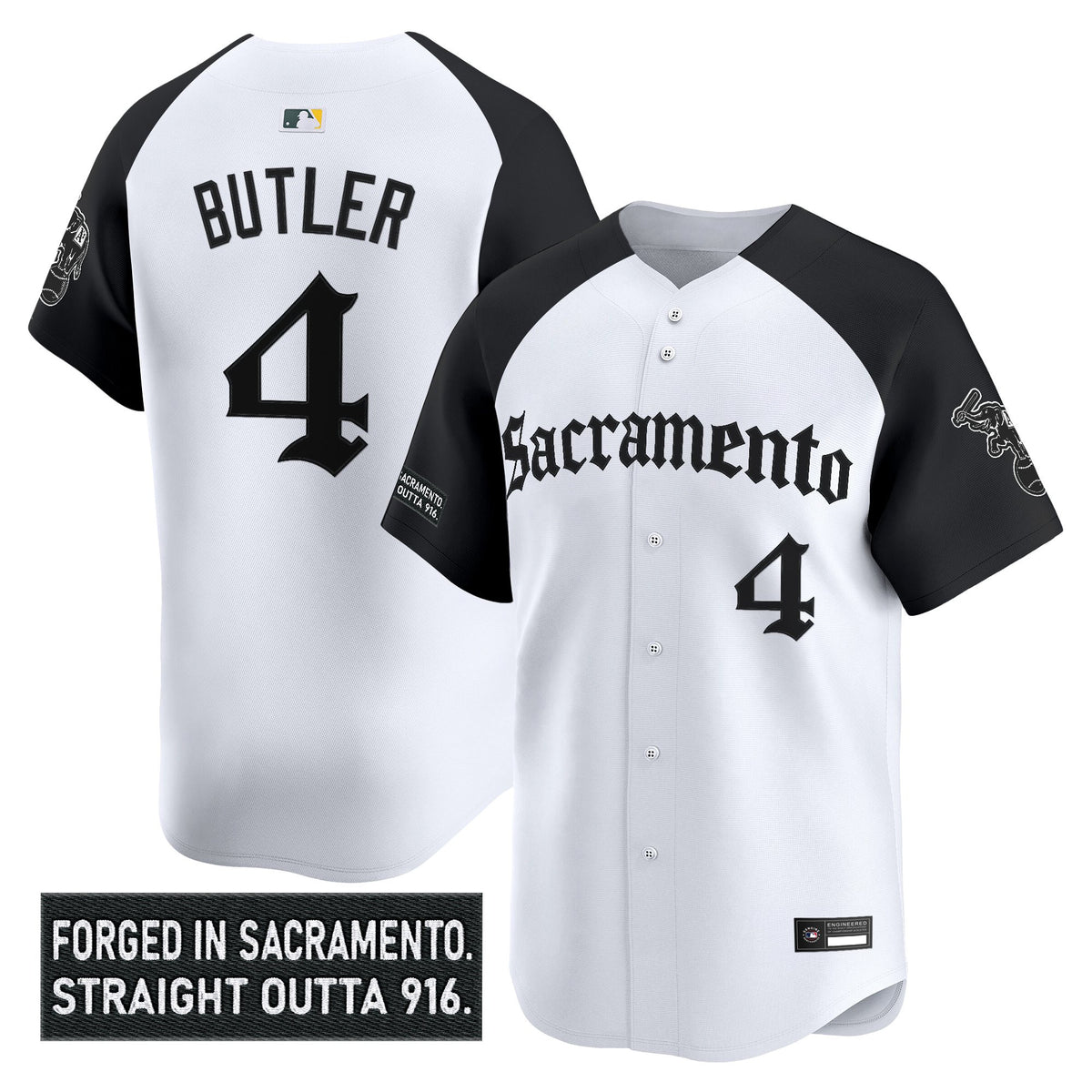 Men's Athletics 'Sacramento Gothic Edition' Vapor Premier Limited Jersey - All Stitched