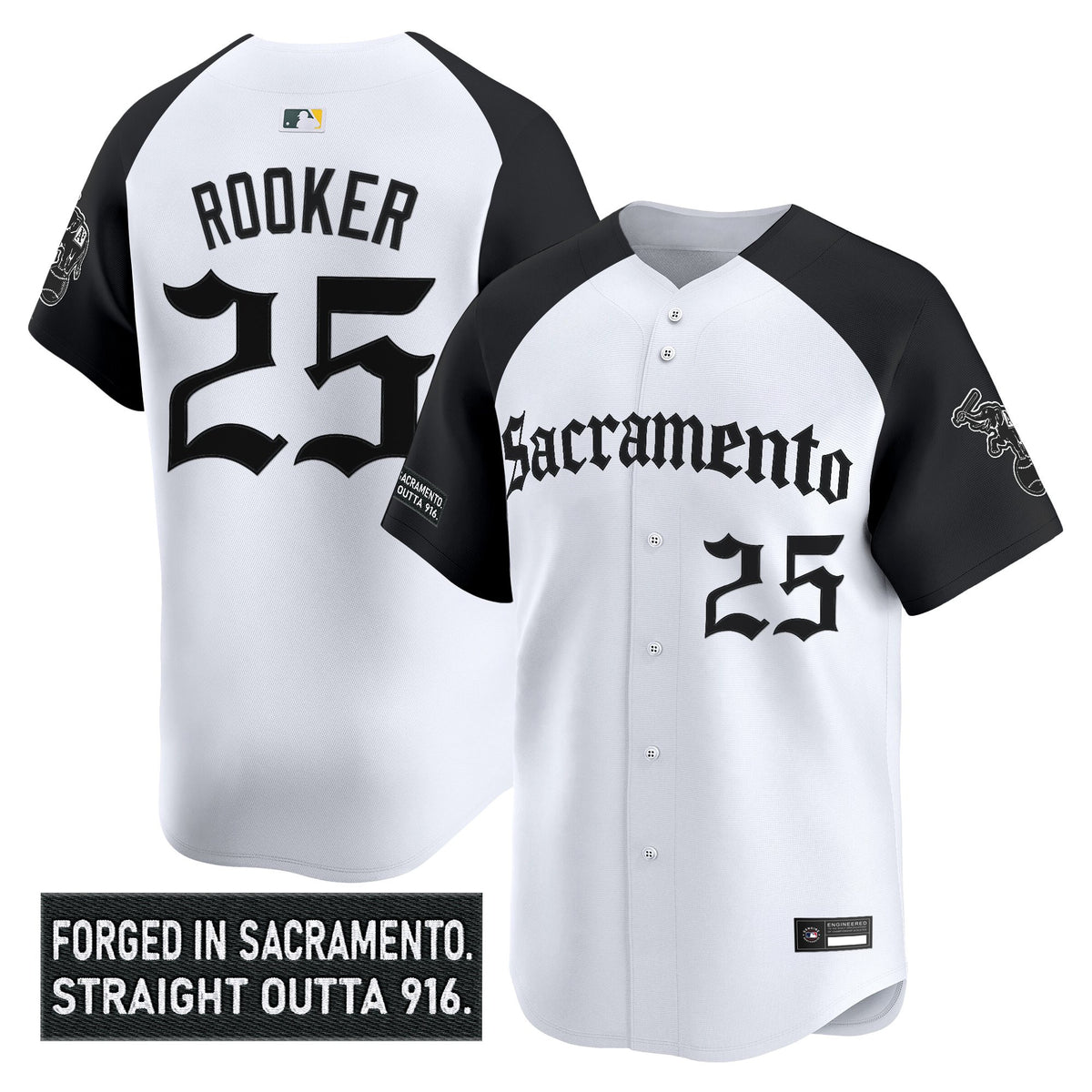 Men's Athletics 'Sacramento Gothic Edition' Vapor Premier Limited Jersey - All Stitched